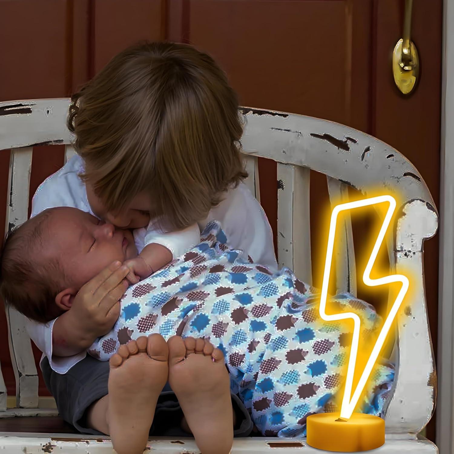 Luz de Neón Relámpago ENUOLI LED Decorativa 28cm USB