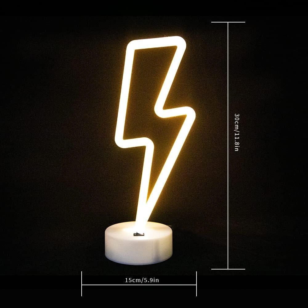 Luz de Neón Relámpago ENUOLI LED Decorativa 28cm USB