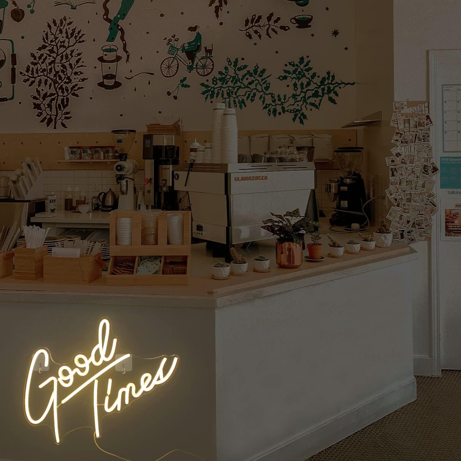 Señal de Neón Looklight Buenas Tiempos 32.9x40 cm LED USB