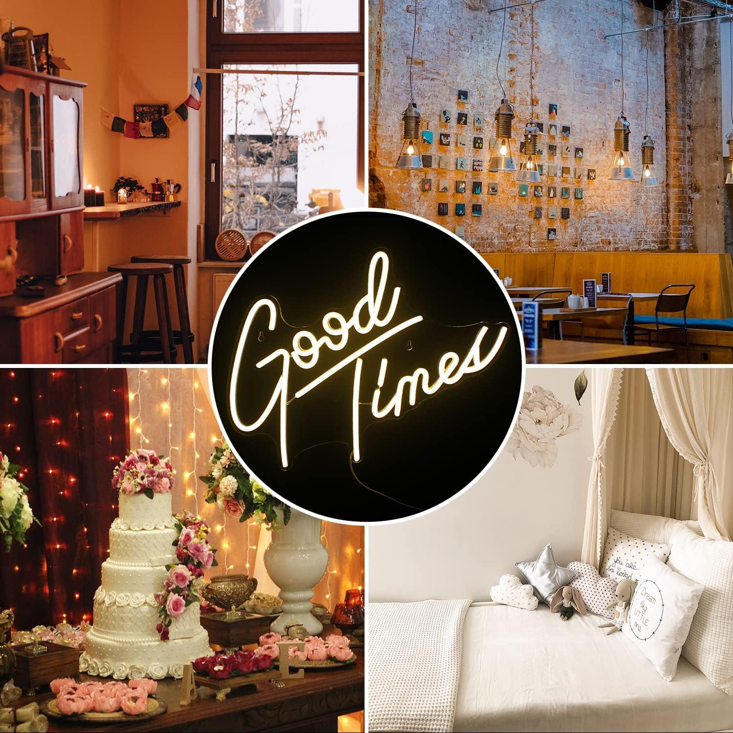 Señal de Neón Looklight Buenas Tiempos 32.9x40 cm LED USB