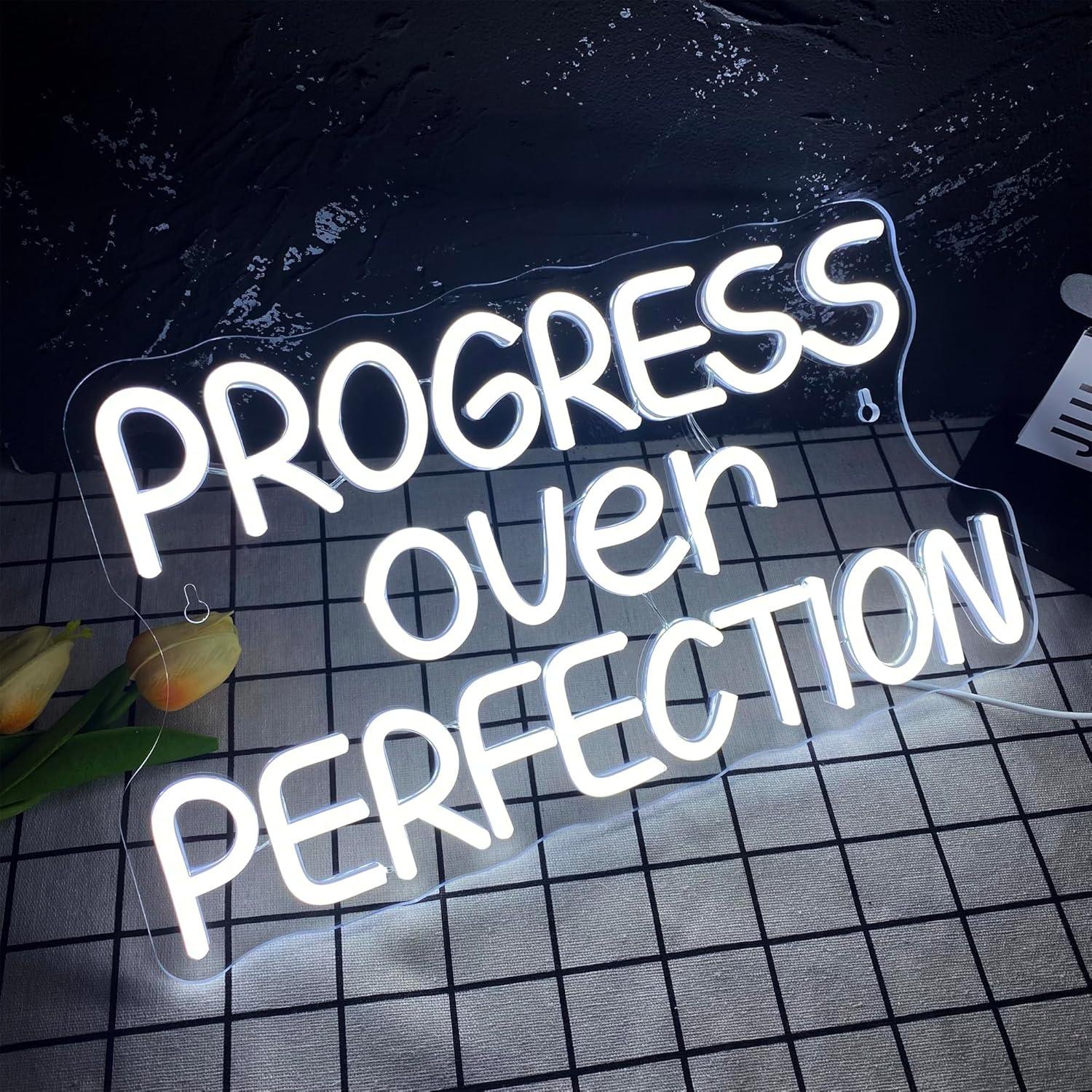 Luz de Neón Dimmable Gippro Progreso Sobre Perfección 15.7x22.9cm