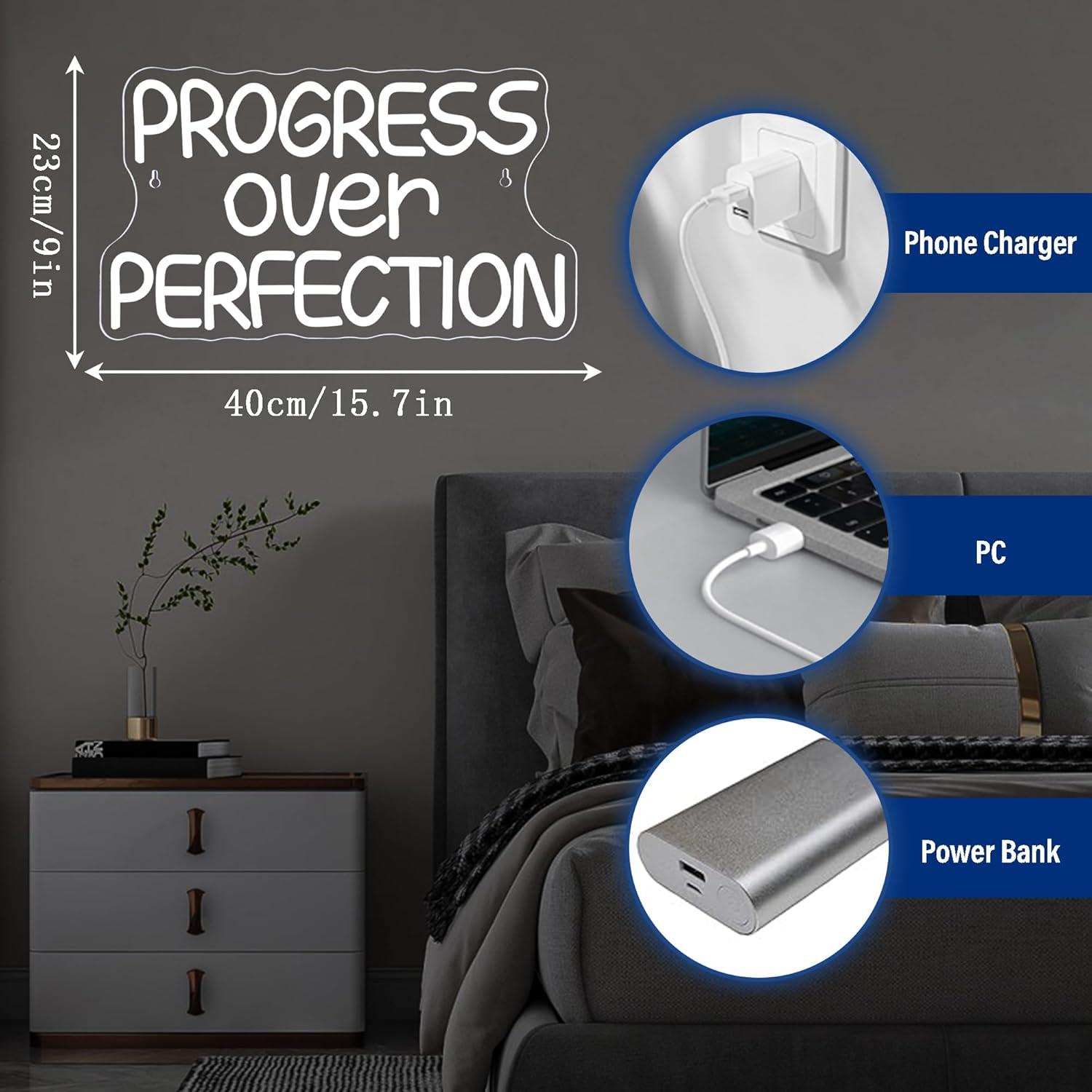Luz de Neón Dimmable Gippro Progreso Sobre Perfección 15.7x22.9cm