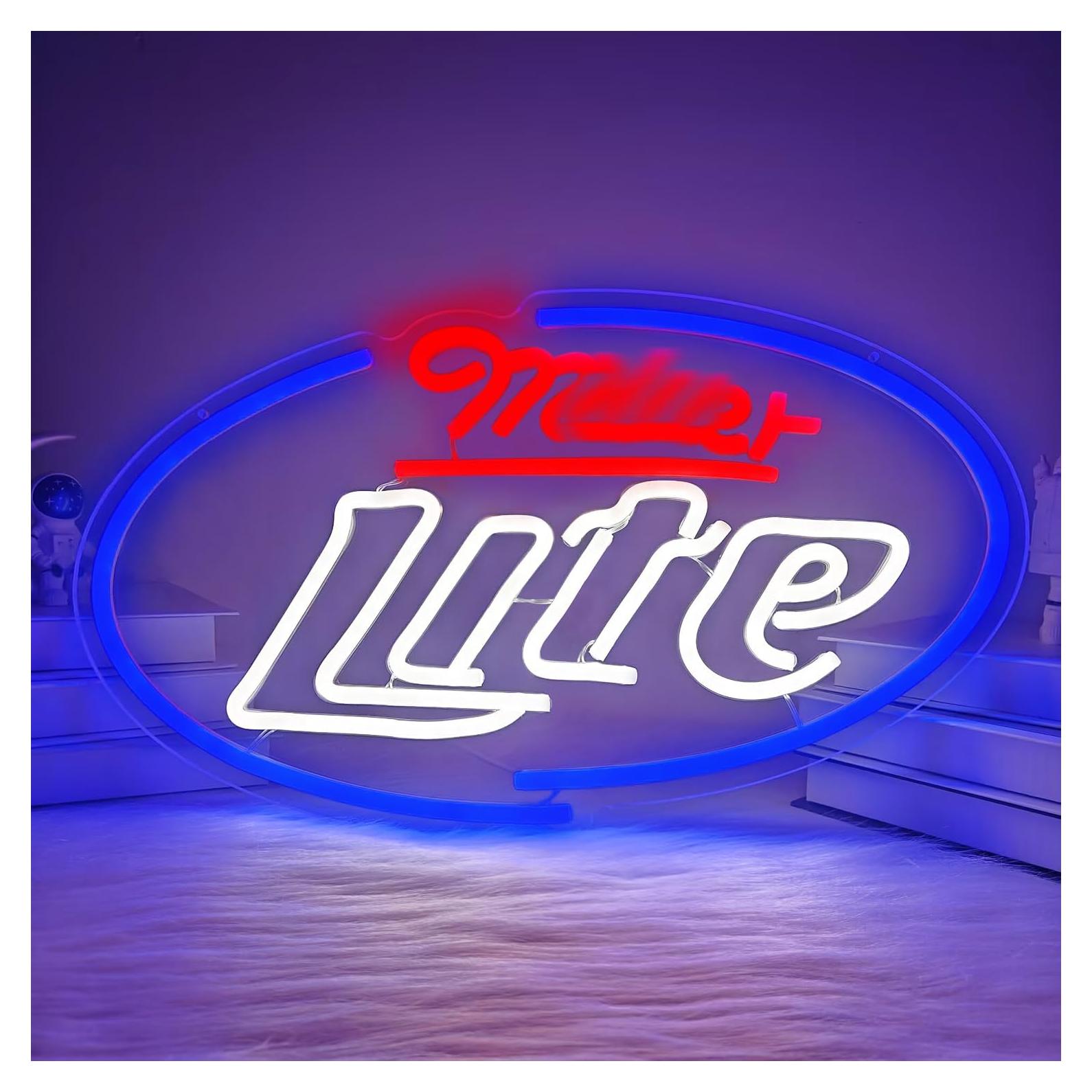 Luz de Neón LED Cerveza Miller para Decoración de Pared