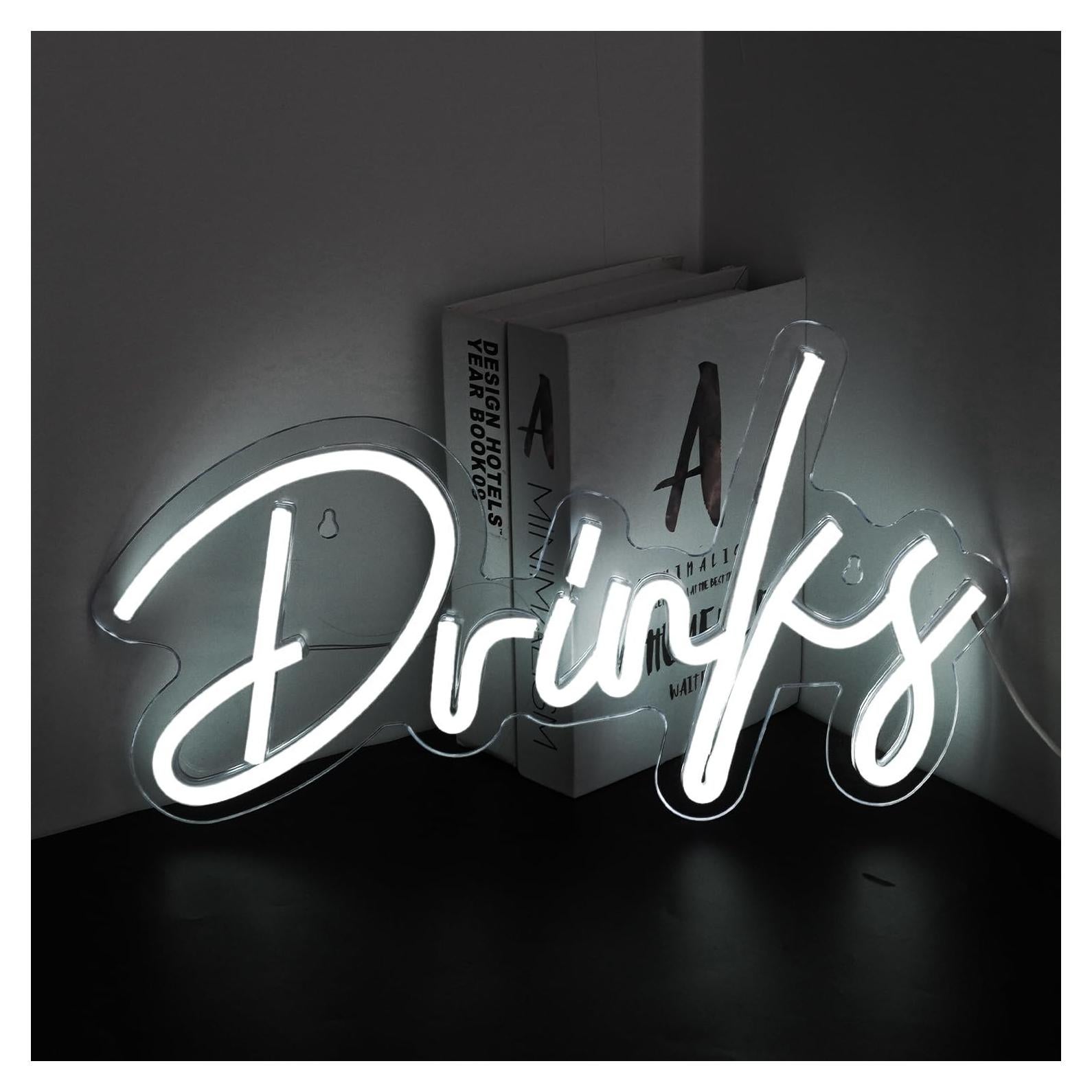 Cartel de Neón Looklight Drink 25x40 cm para Decoración