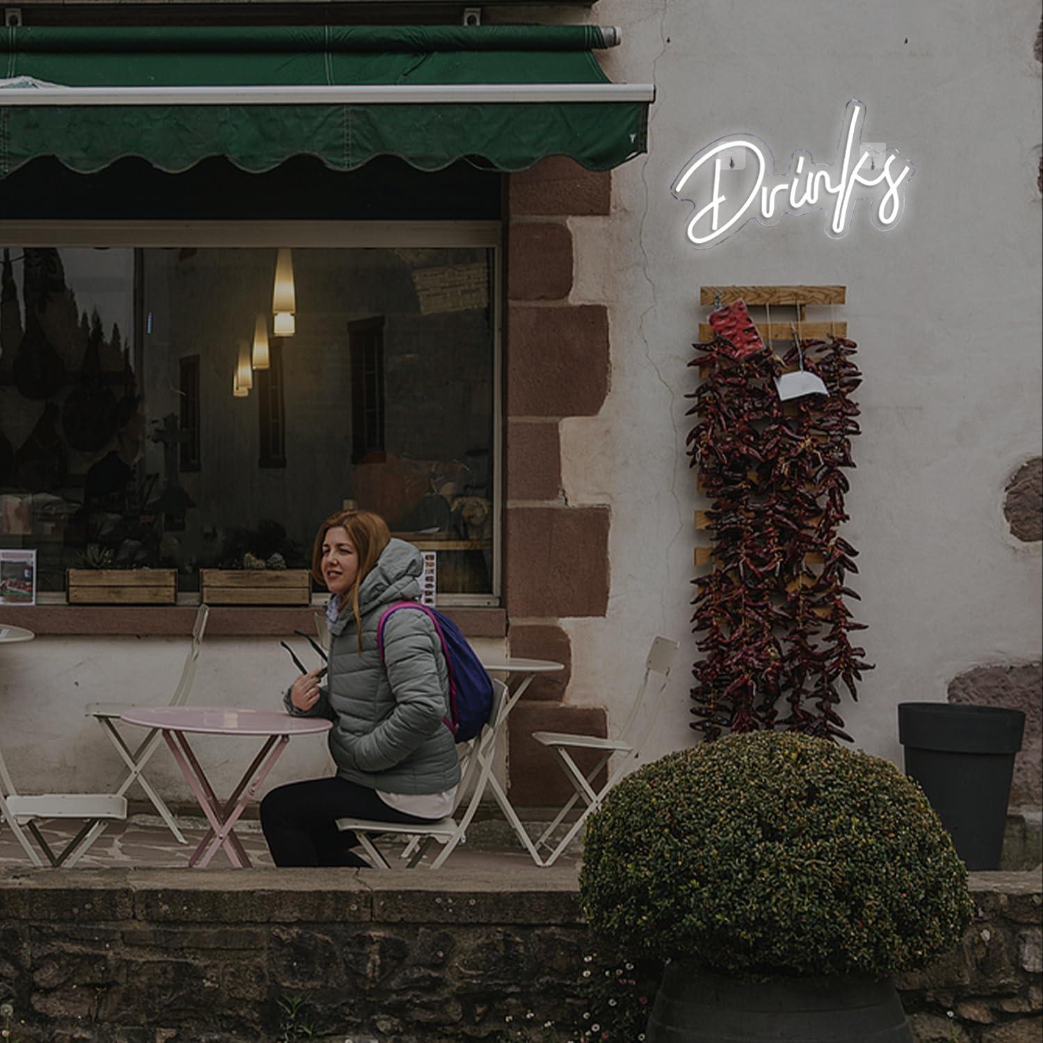 Cartel de Neón Looklight Drink 25x40 cm para Decoración