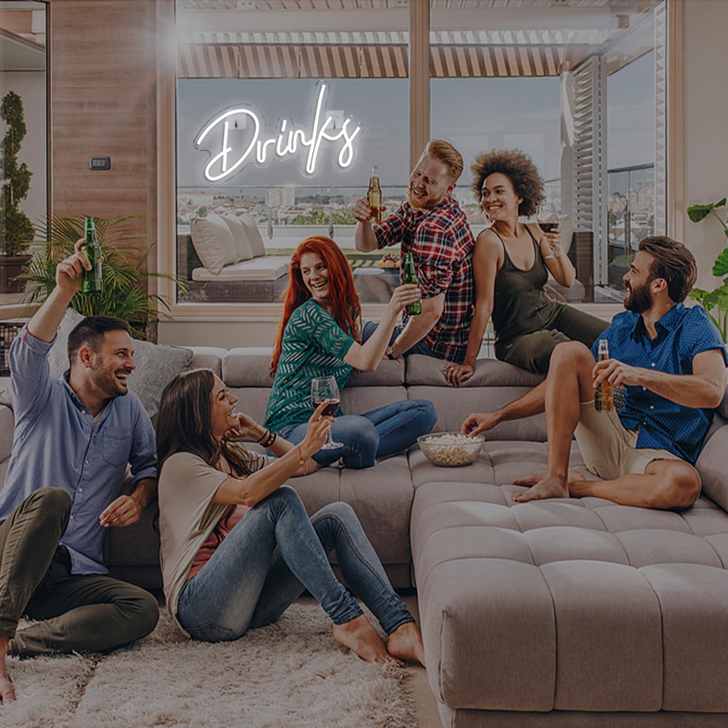 Cartel de Neón Looklight Drink 25x40 cm para Decoración