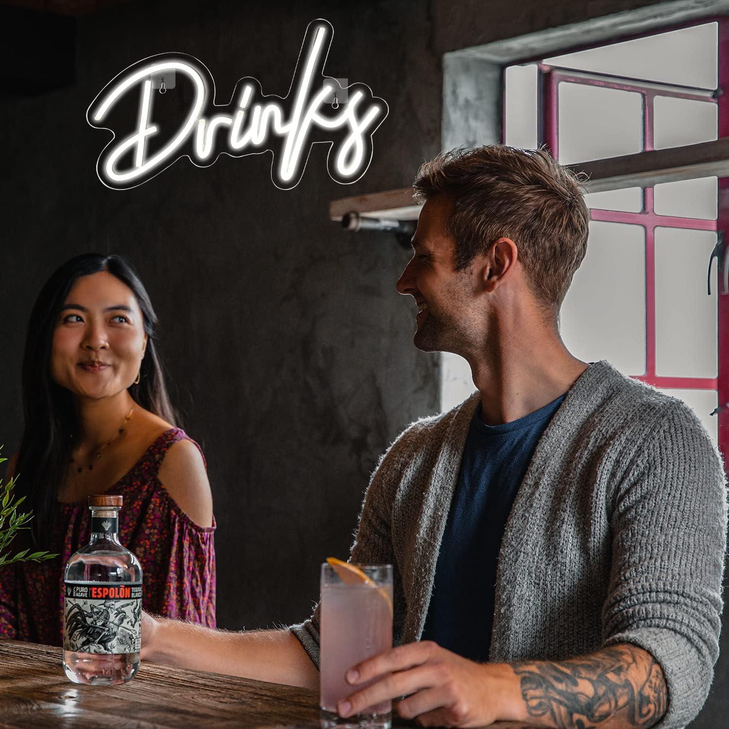 Cartel de Neón Looklight Drink 25x40 cm para Decoración