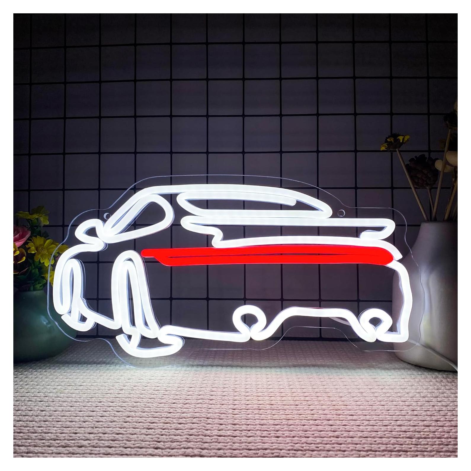 Luz de Neón LED Auto Deportivo Foxiden 38x20 cm Regulable