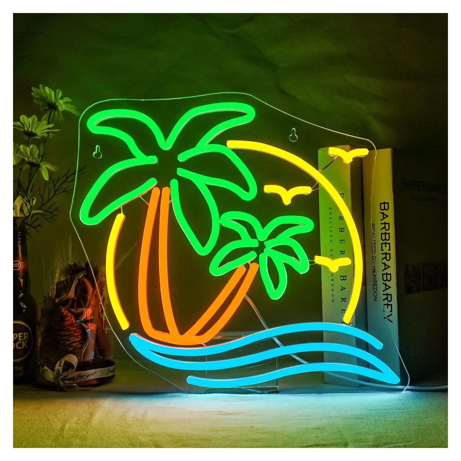 Letrero Neón Tropical NOSUN 38.1x33 cm Luz LED Decorativa
