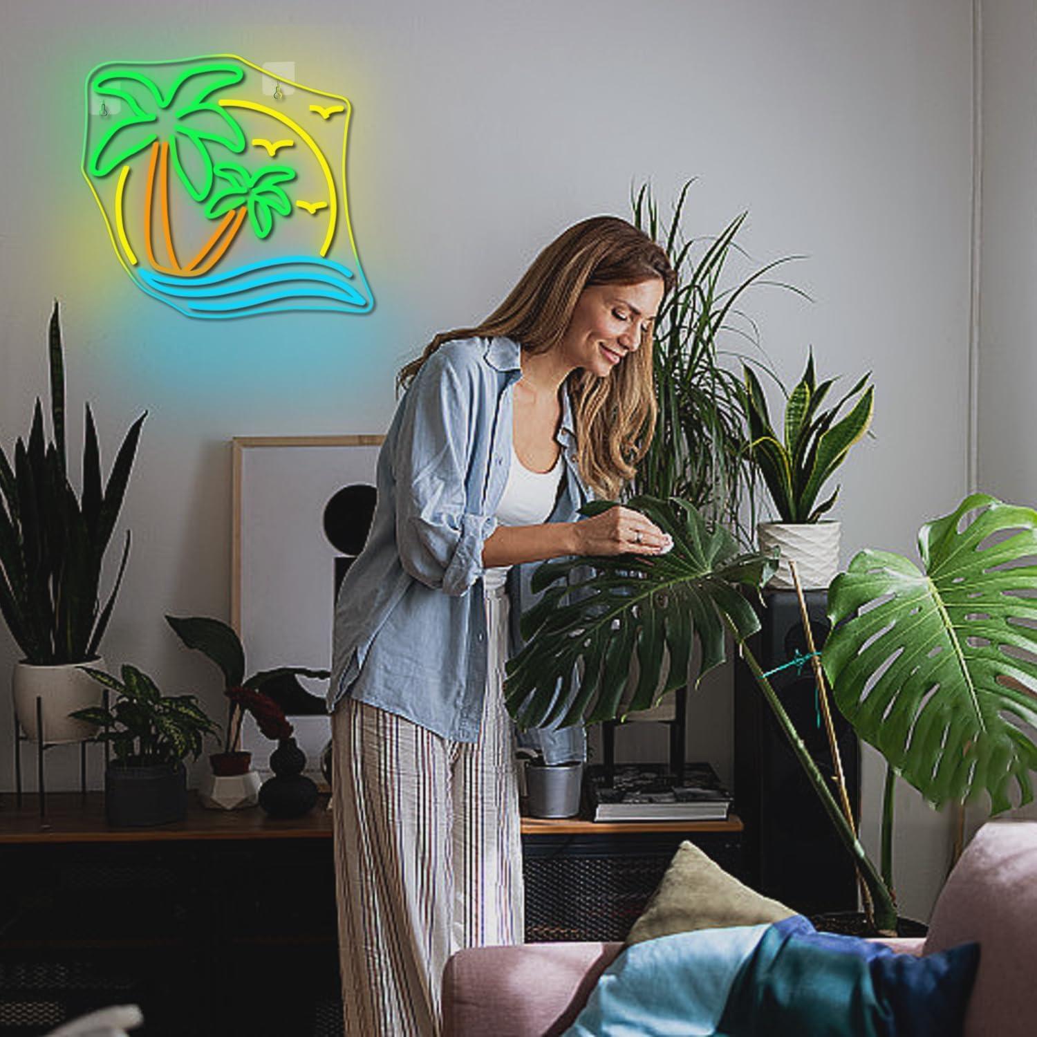 Letrero Neón Tropical NOSUN 38.1x33 cm Luz LED Decorativa