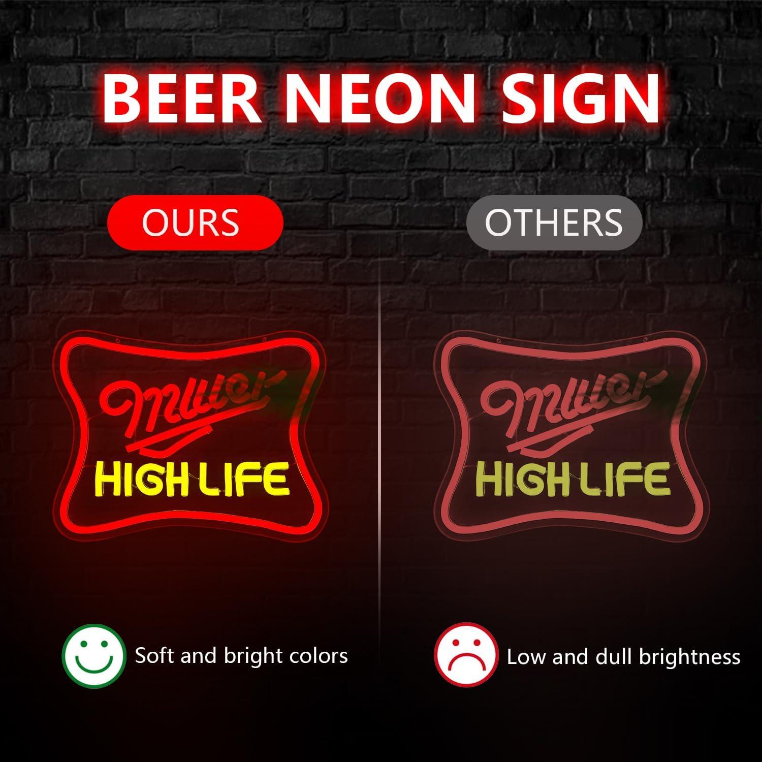 Letrero de Neón LED de Cerveza Jeanchrl 31.5x23.3cm