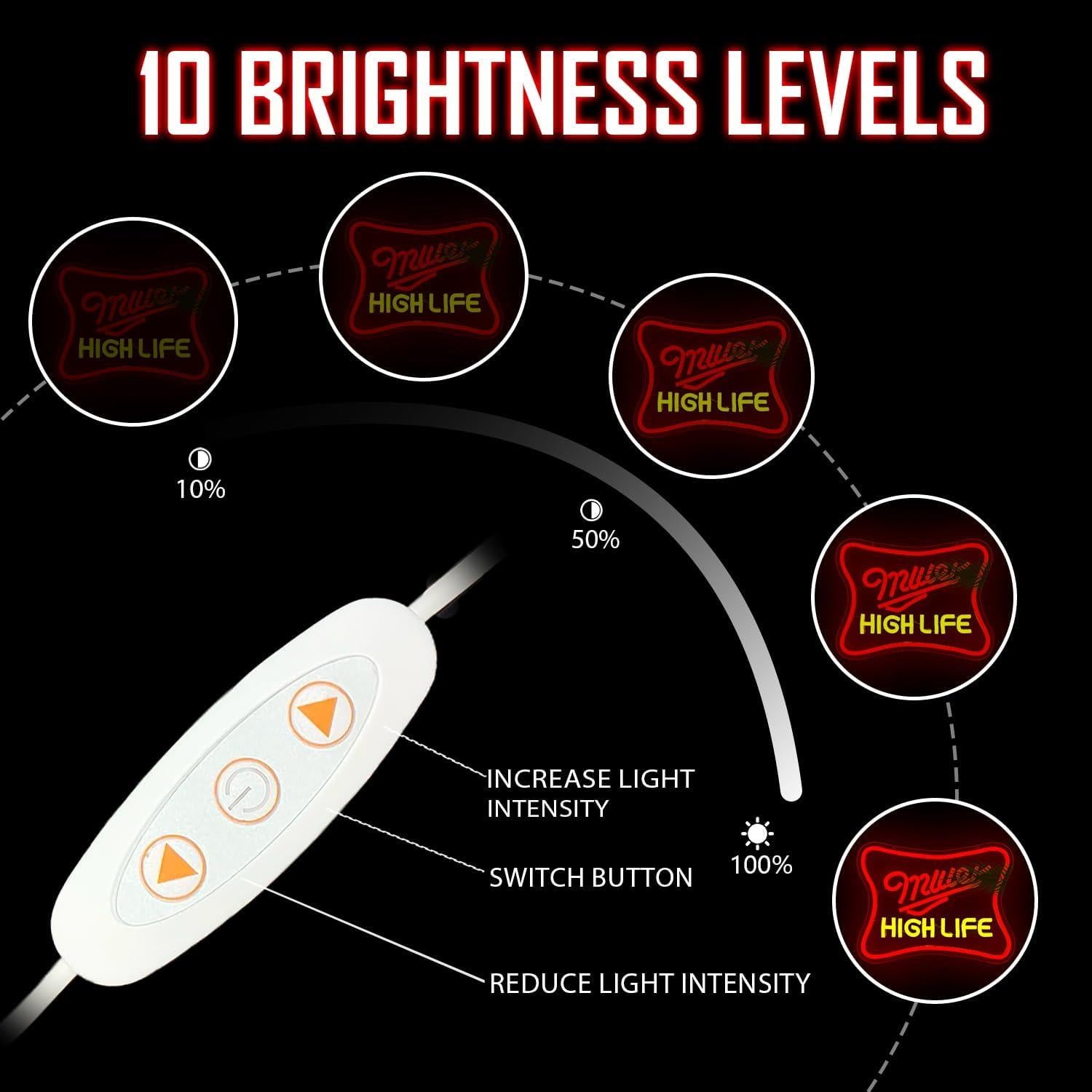Letrero de Neón LED de Cerveza Jeanchrl 31.5x23.3cm