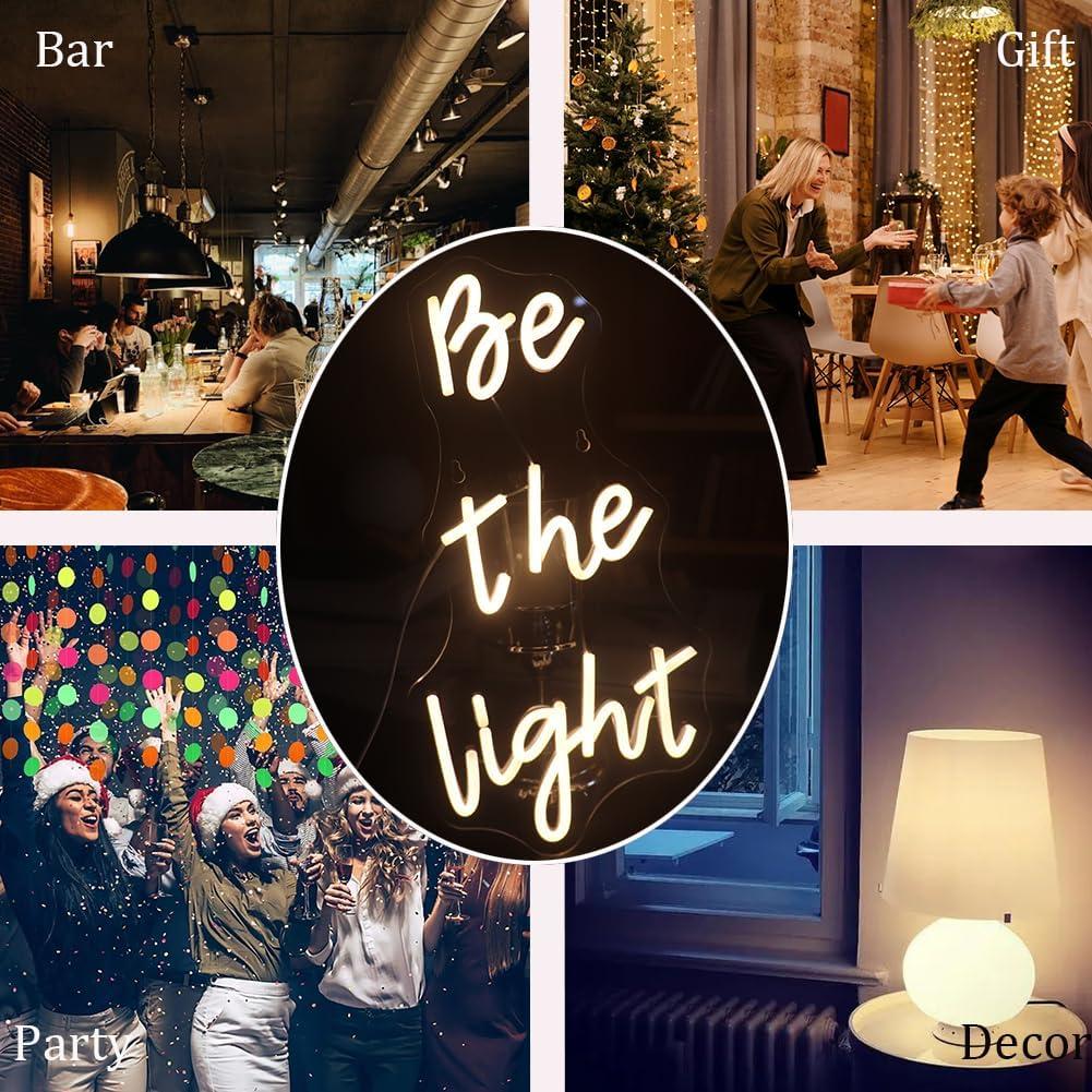 Luz Neon Decorativa QiaoFei Ser Luz-W 43x25cm Blanco Cálido