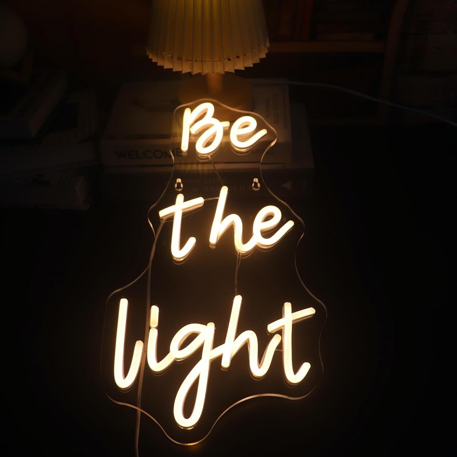 Luz Neon Decorativa QiaoFei Ser Luz-W 43x25cm Blanco Cálido