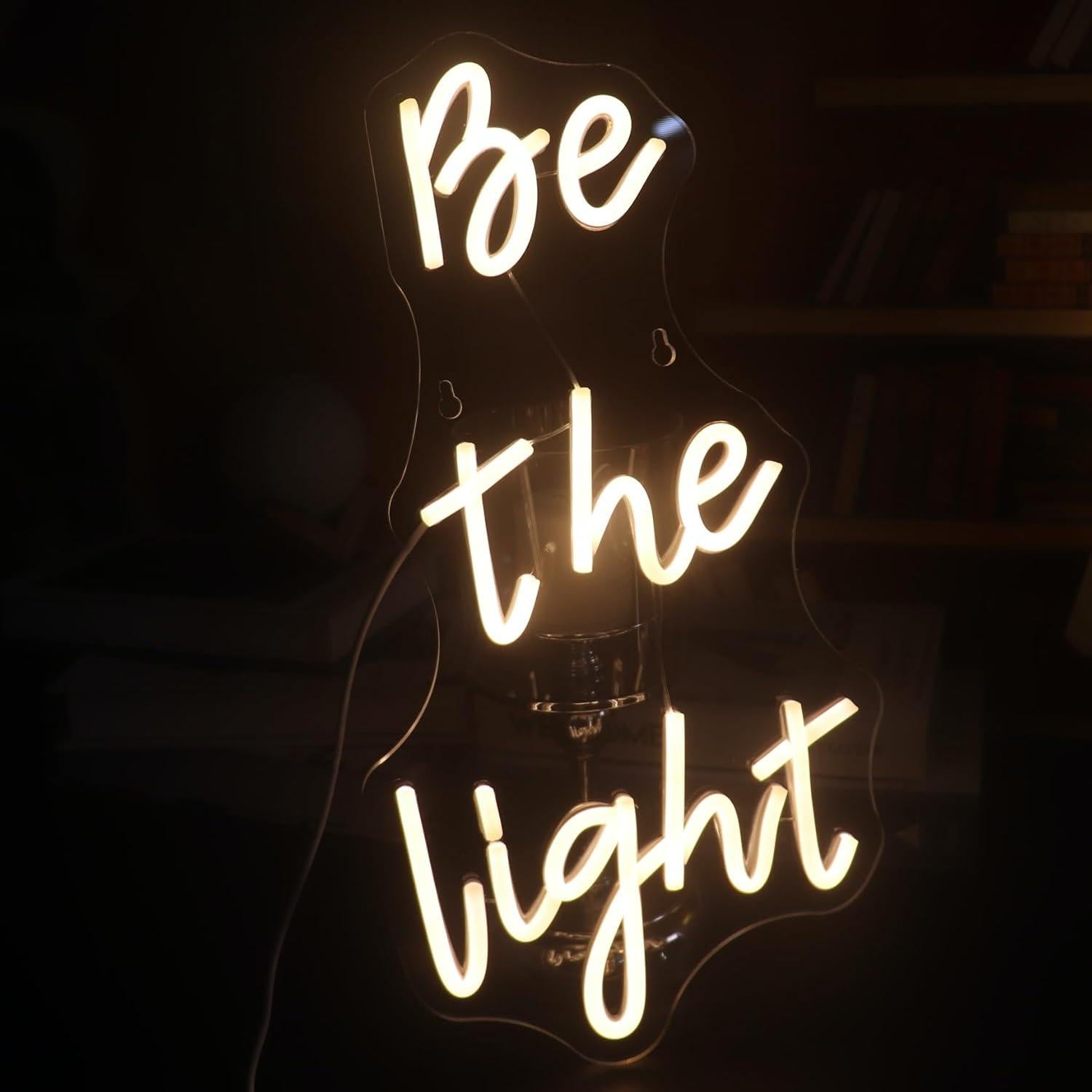 Luz Neon Decorativa QiaoFei Ser Luz-W 43x25cm Blanco Cálido