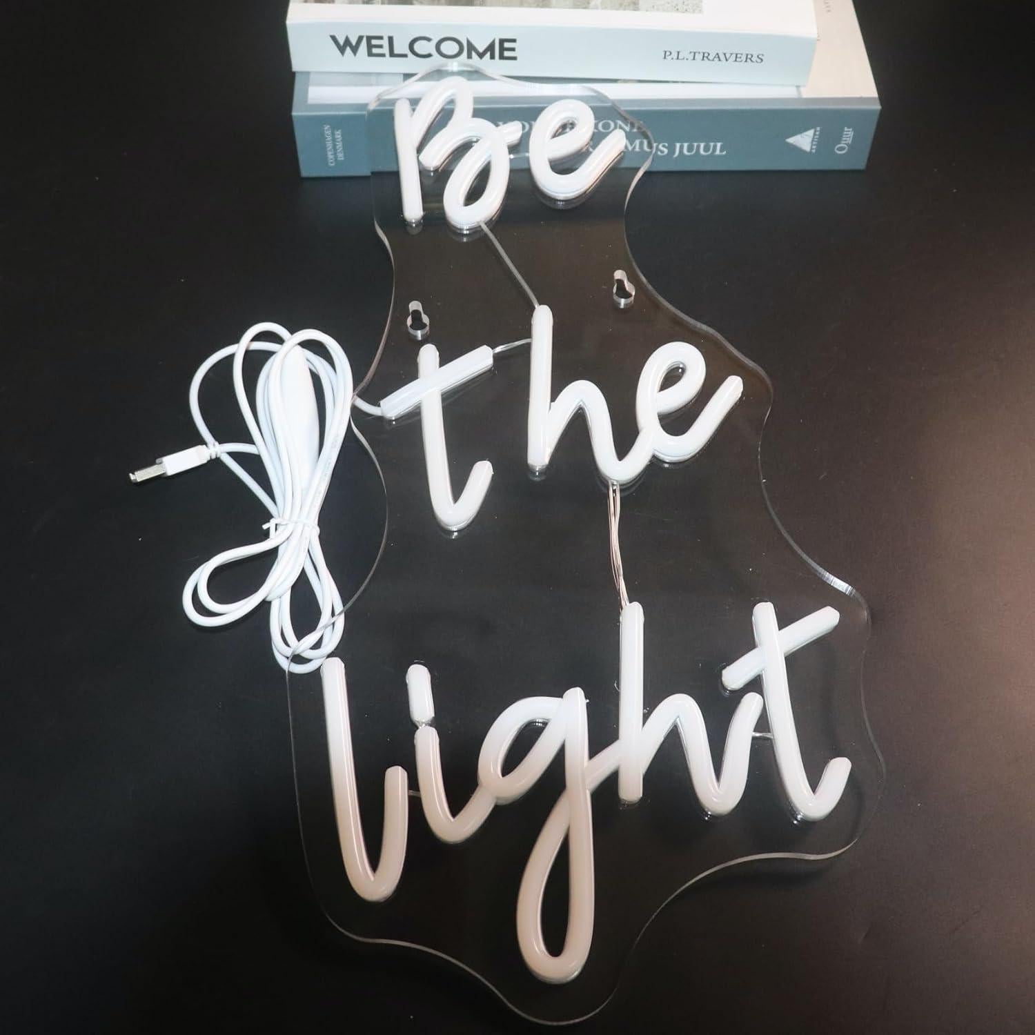 Luz Neon Decorativa QiaoFei Ser Luz-W 43x25cm Blanco Cálido