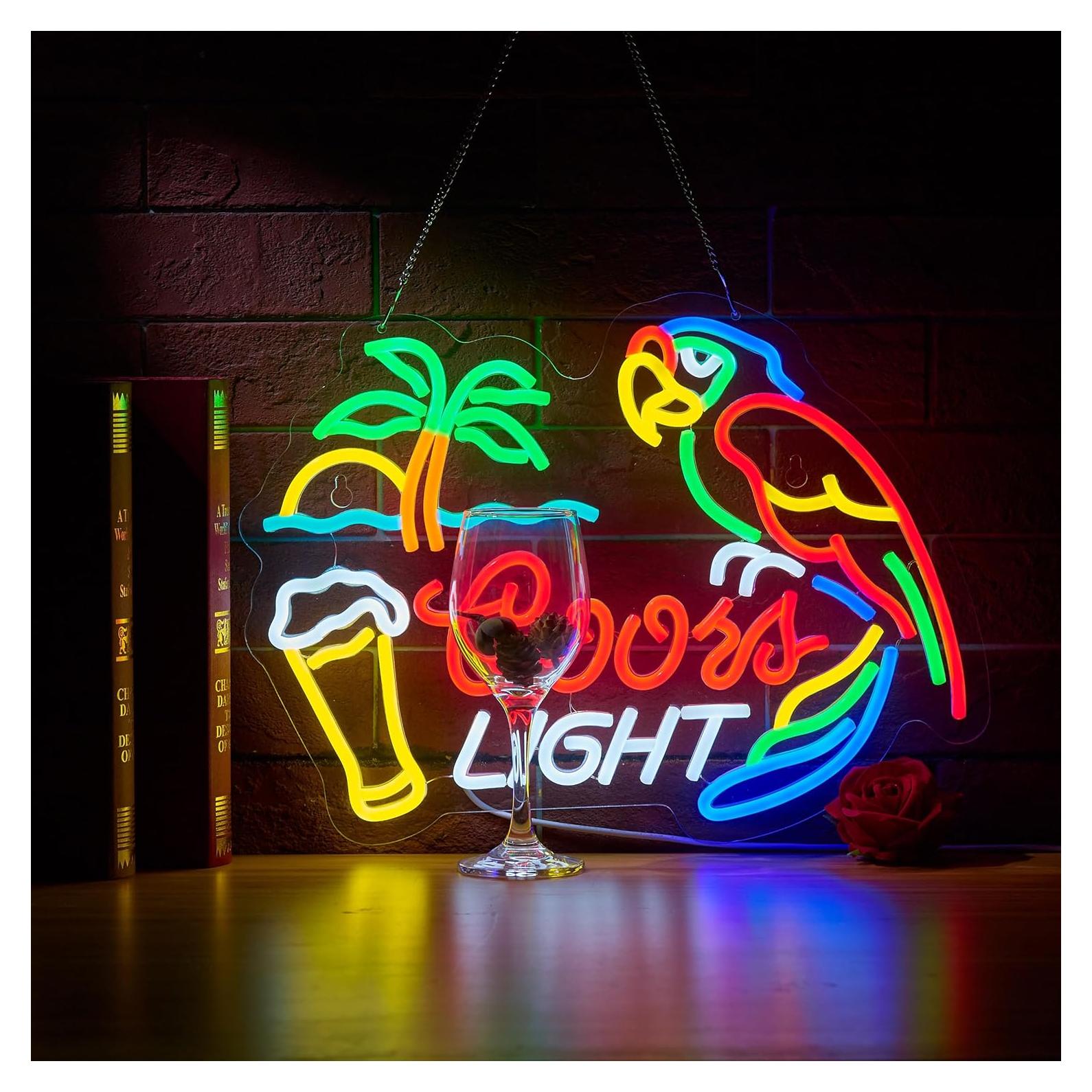 Cartel de Neón LED Bar Loro SGTD 42x33 cm Dimmable USB