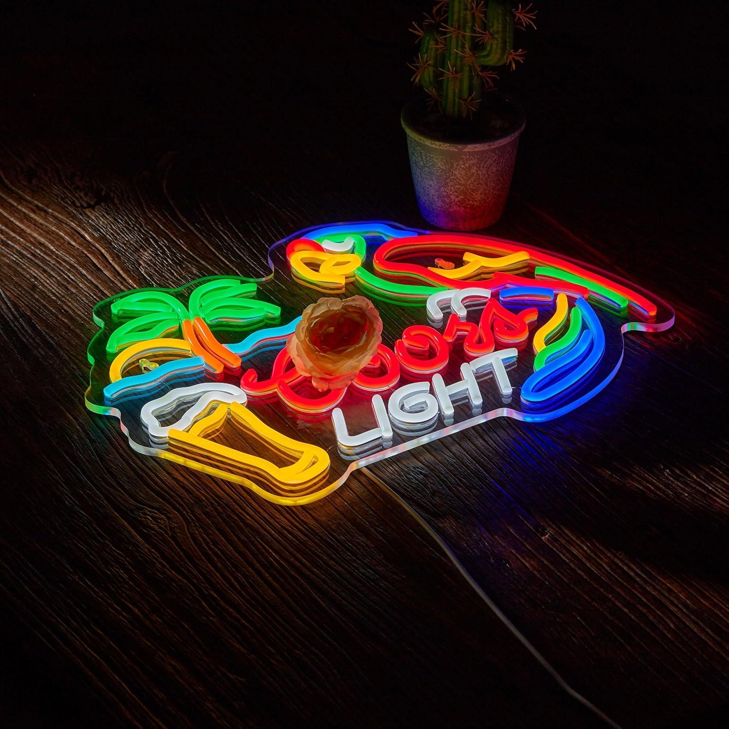 Cartel de Neón LED Bar Loro SGTD 42x33 cm Dimmable USB