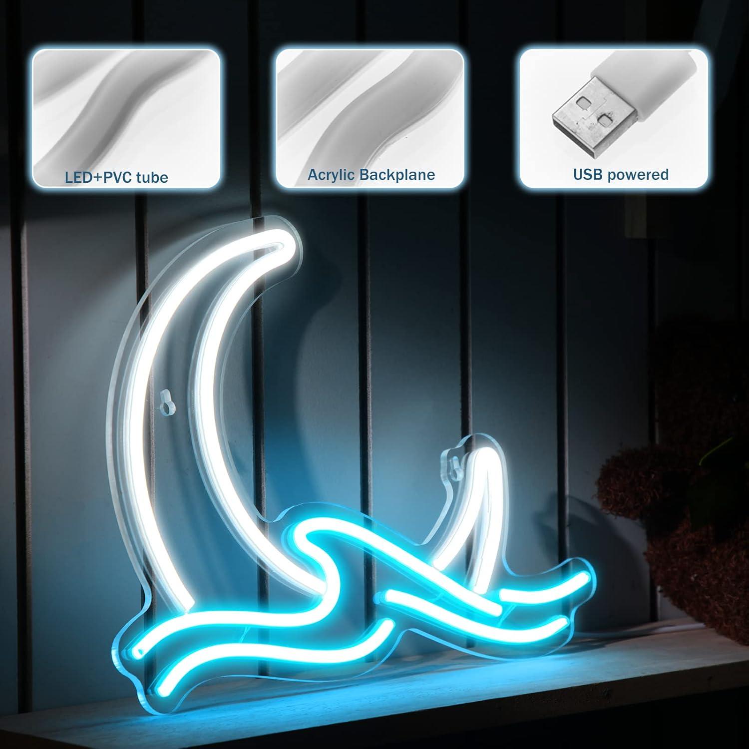 Luz de Neón Bonuci Luna LED 38 cm Decorativa USB
