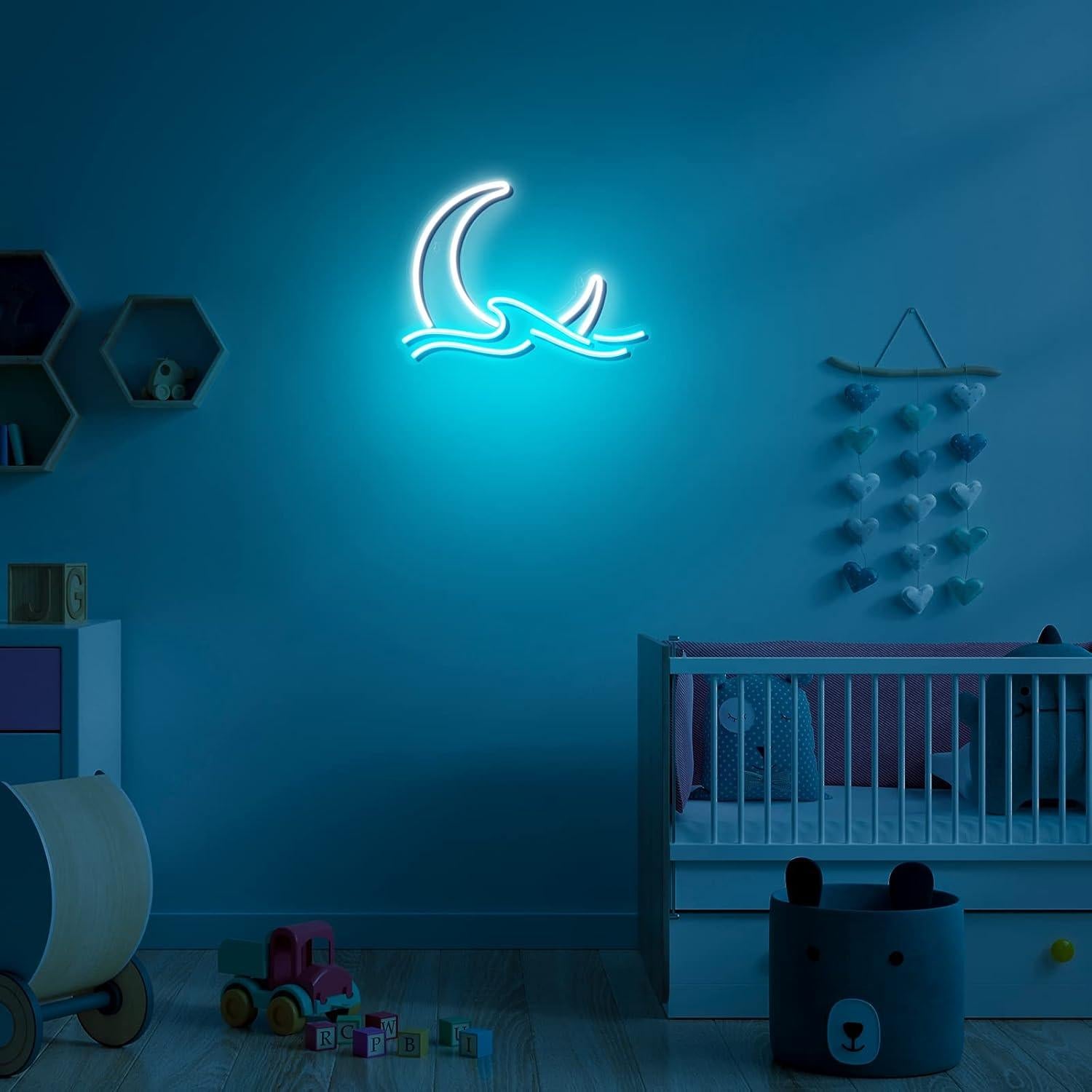 Luz de Neón Bonuci Luna LED 38 cm Decorativa USB