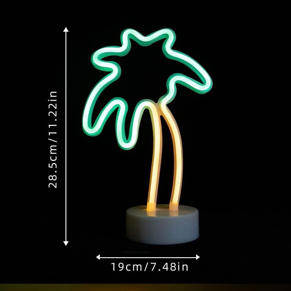 2 Paquetes Luces de Neón Flamenco y Palma ENUOLI LED USB