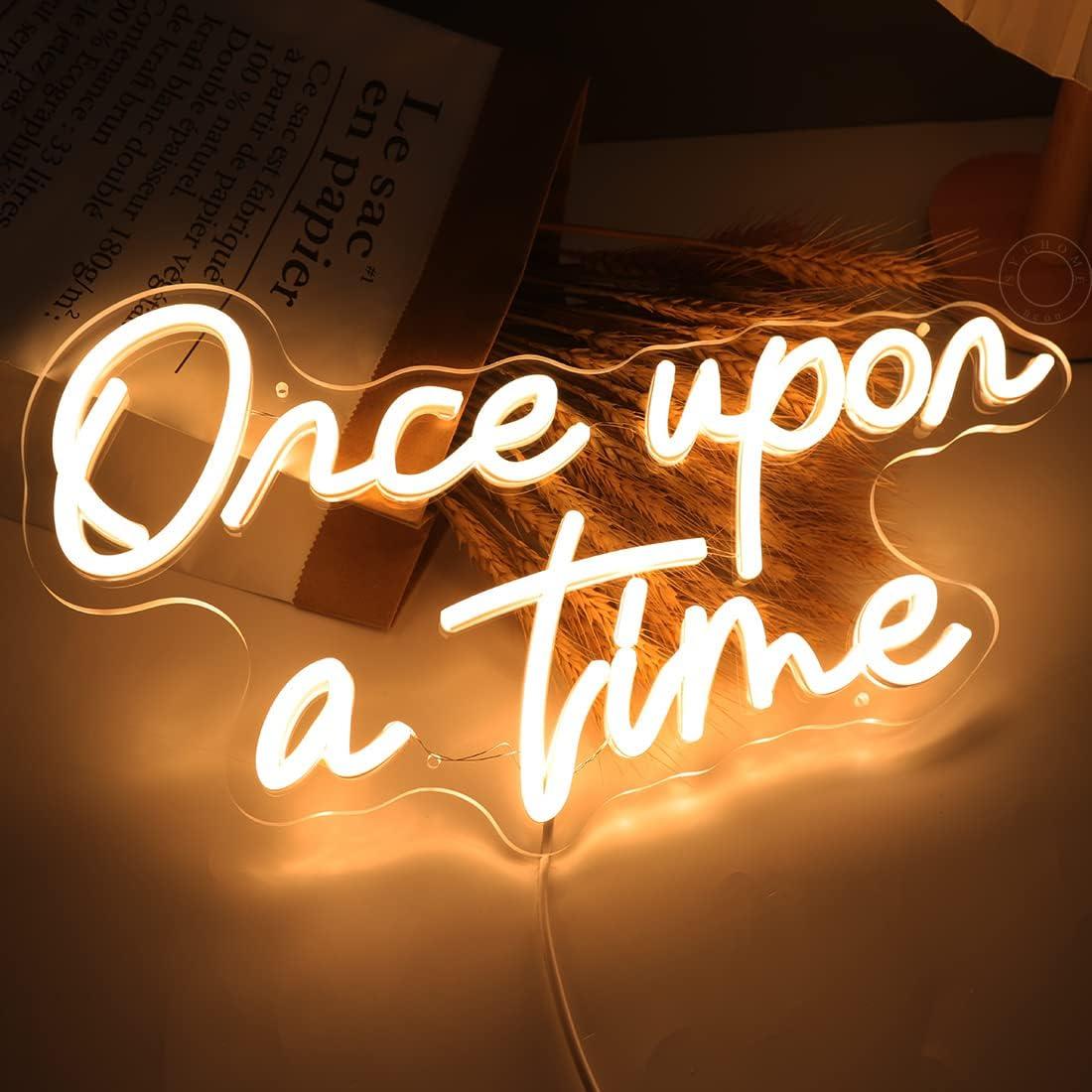 Letrero de Luz LED Neón SYLHOME Érase una Vez 40.1x22.6cm