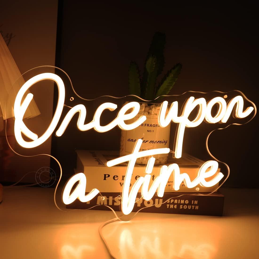 Letrero de Luz LED Neón SYLHOME Érase una Vez 40.1x22.6cm