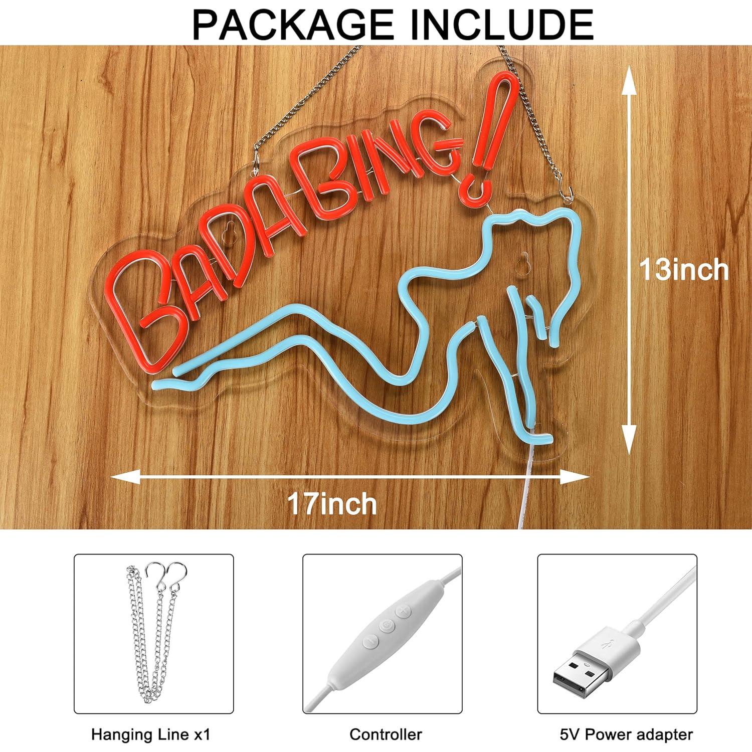 Letrero de Neón Bad Girls ZODZ 43.2x33cm Dimmable USB