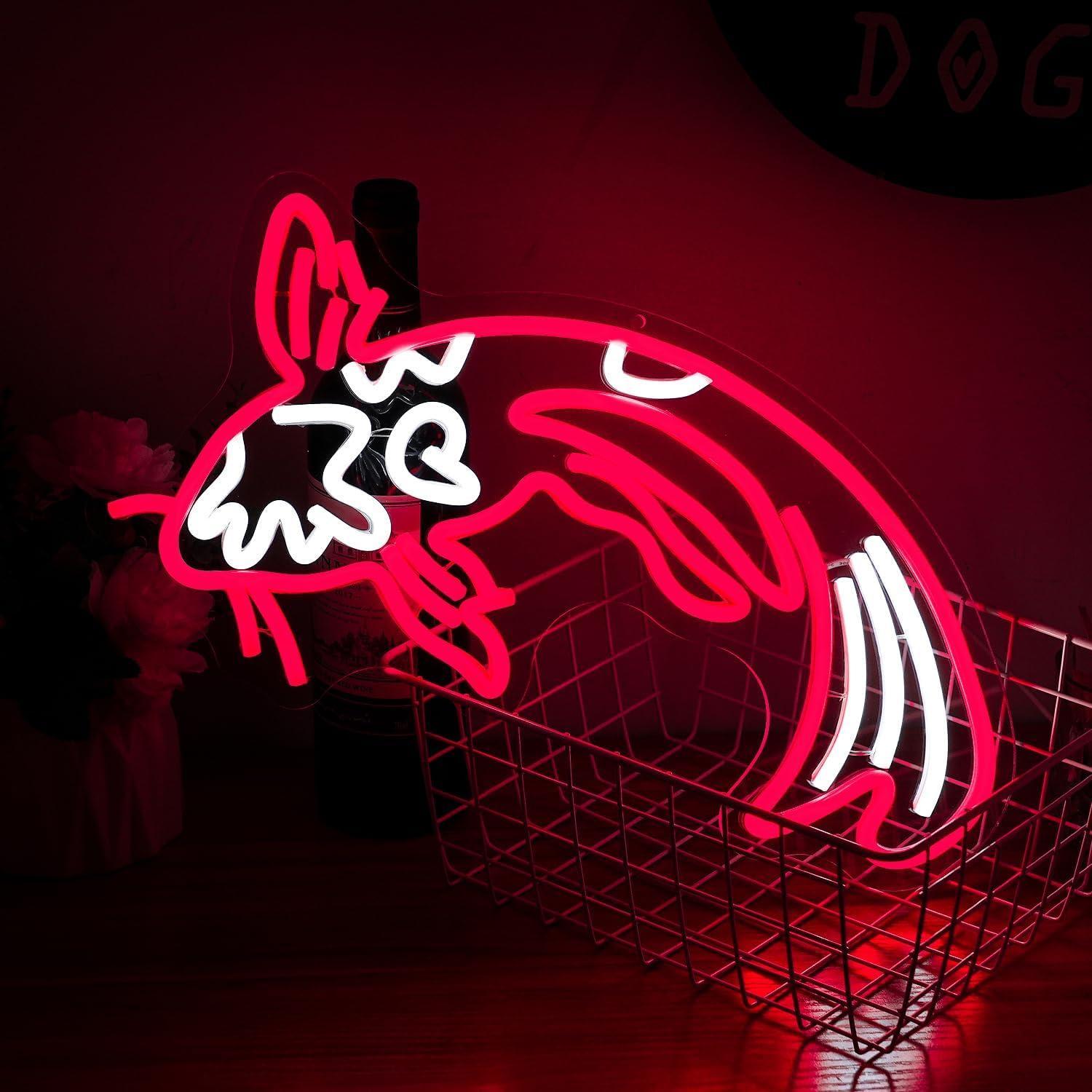 Luz de Neón Koi Roja LED Alkkign 42.4x23.6 cm Decoración