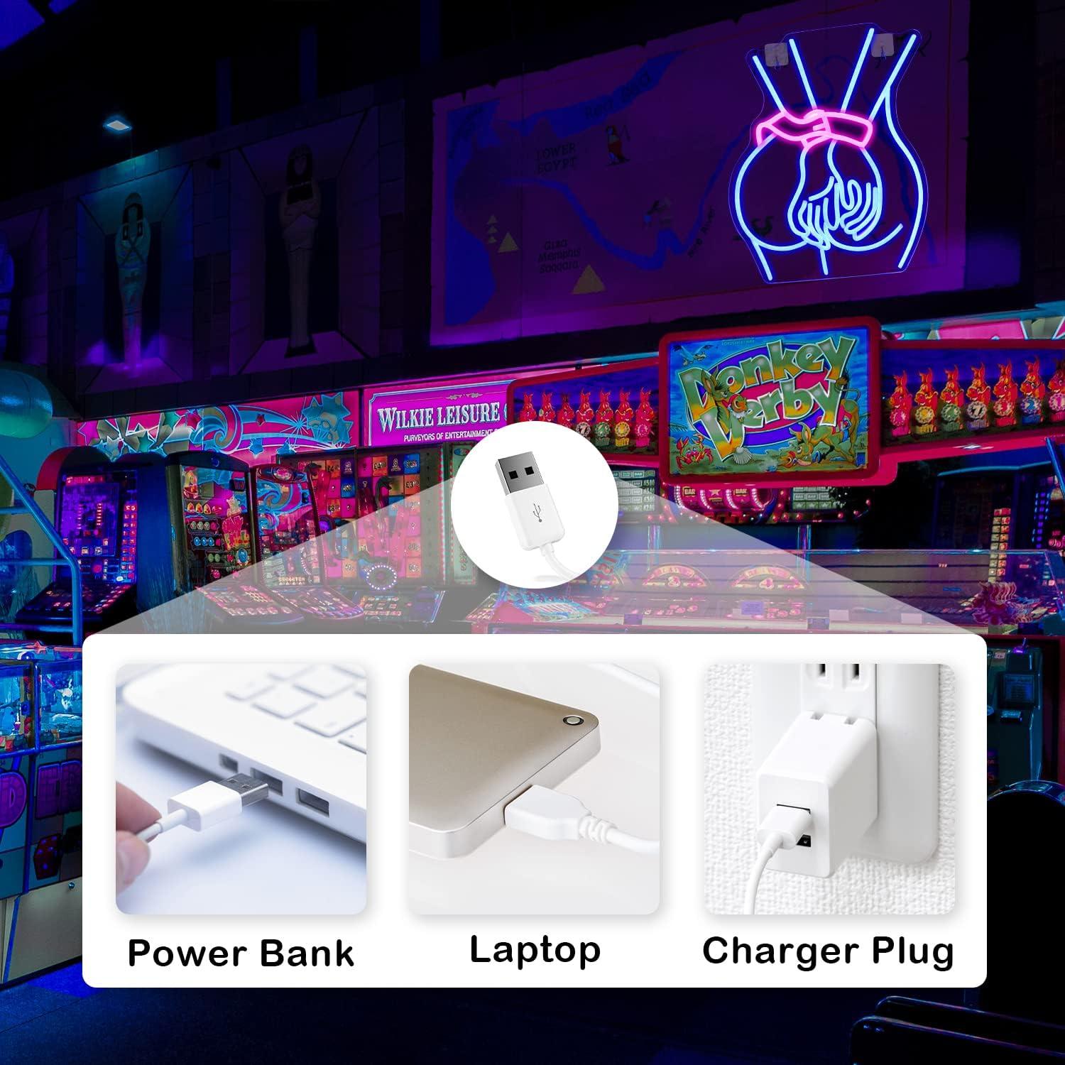 Luz de Neón Looklight Dama LED 43.3x32.8cm Decoración