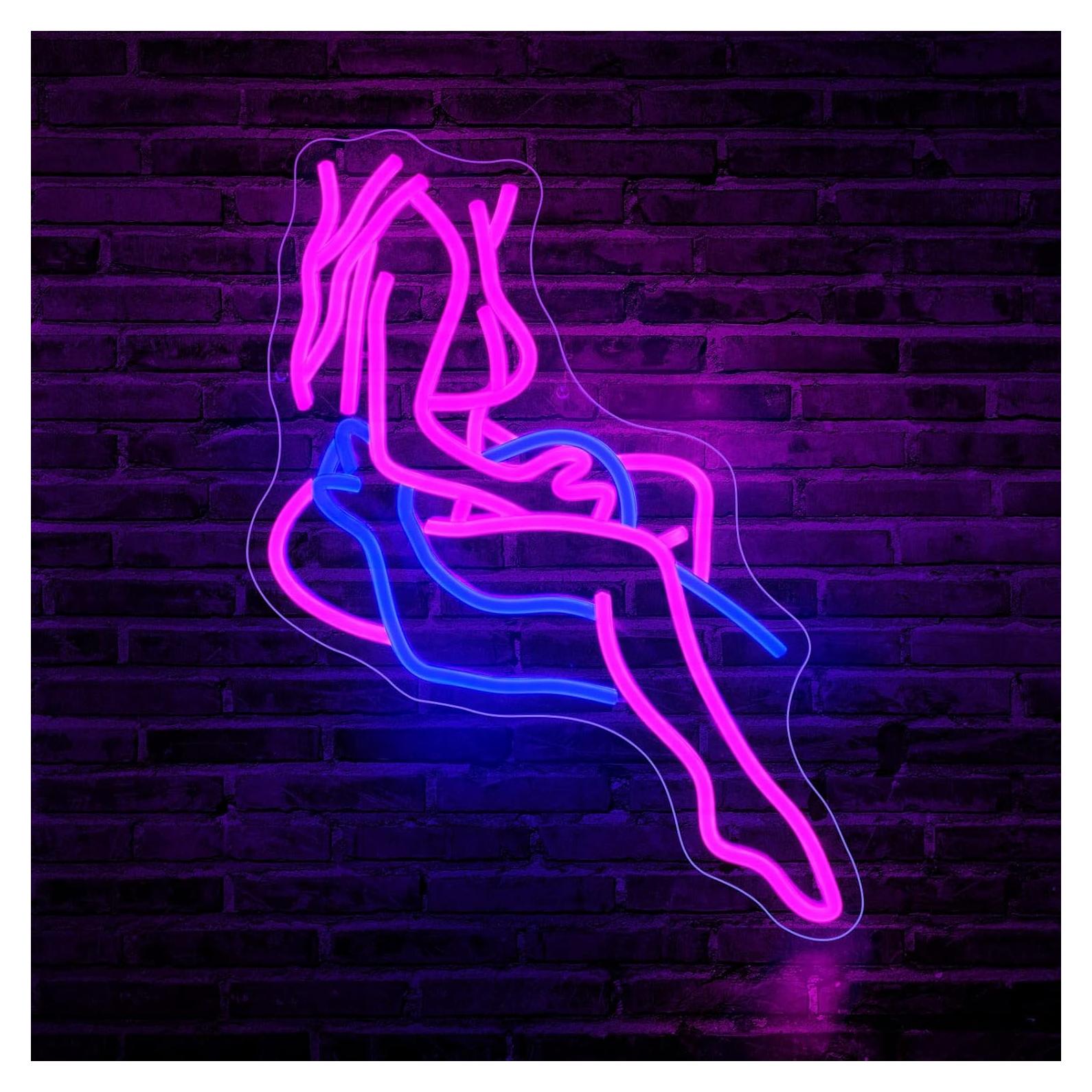 Señal de Neón Rosa Dama JGHTURIE para Decoración de Pared