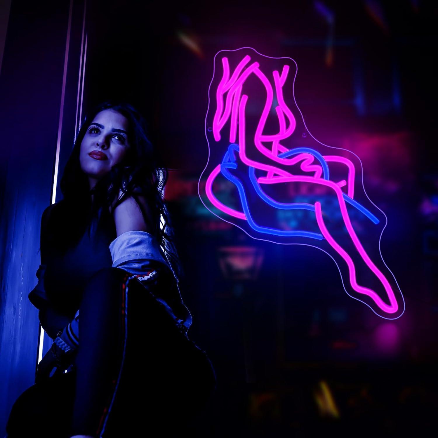 Señal de Neón Rosa Dama JGHTURIE para Decoración de Pared