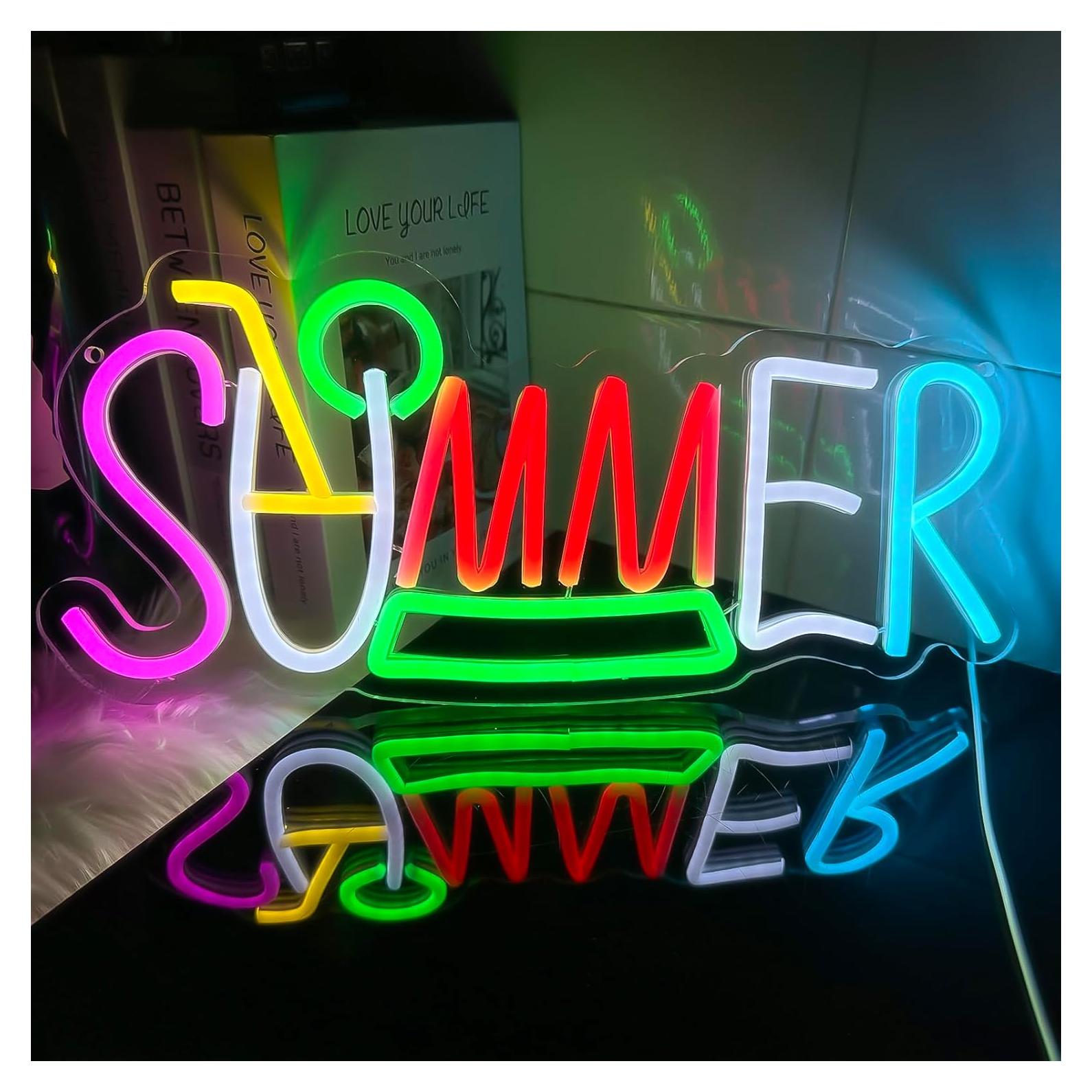 Cartel de Neón Sticourd Olas de Surf 40x18 cm USB Decorativo