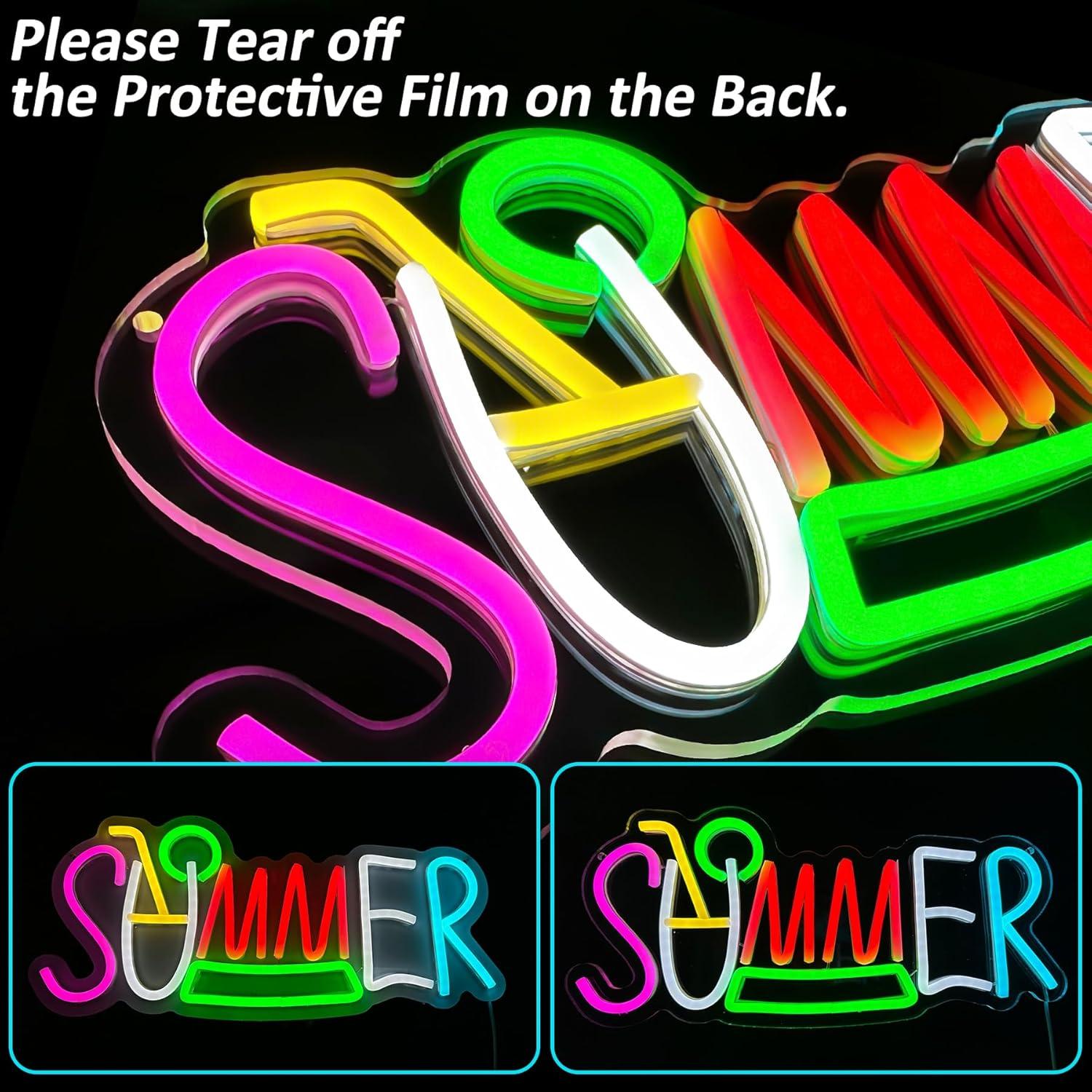 Cartel de Neón Sticourd Olas de Surf 40x18 cm USB Decorativo