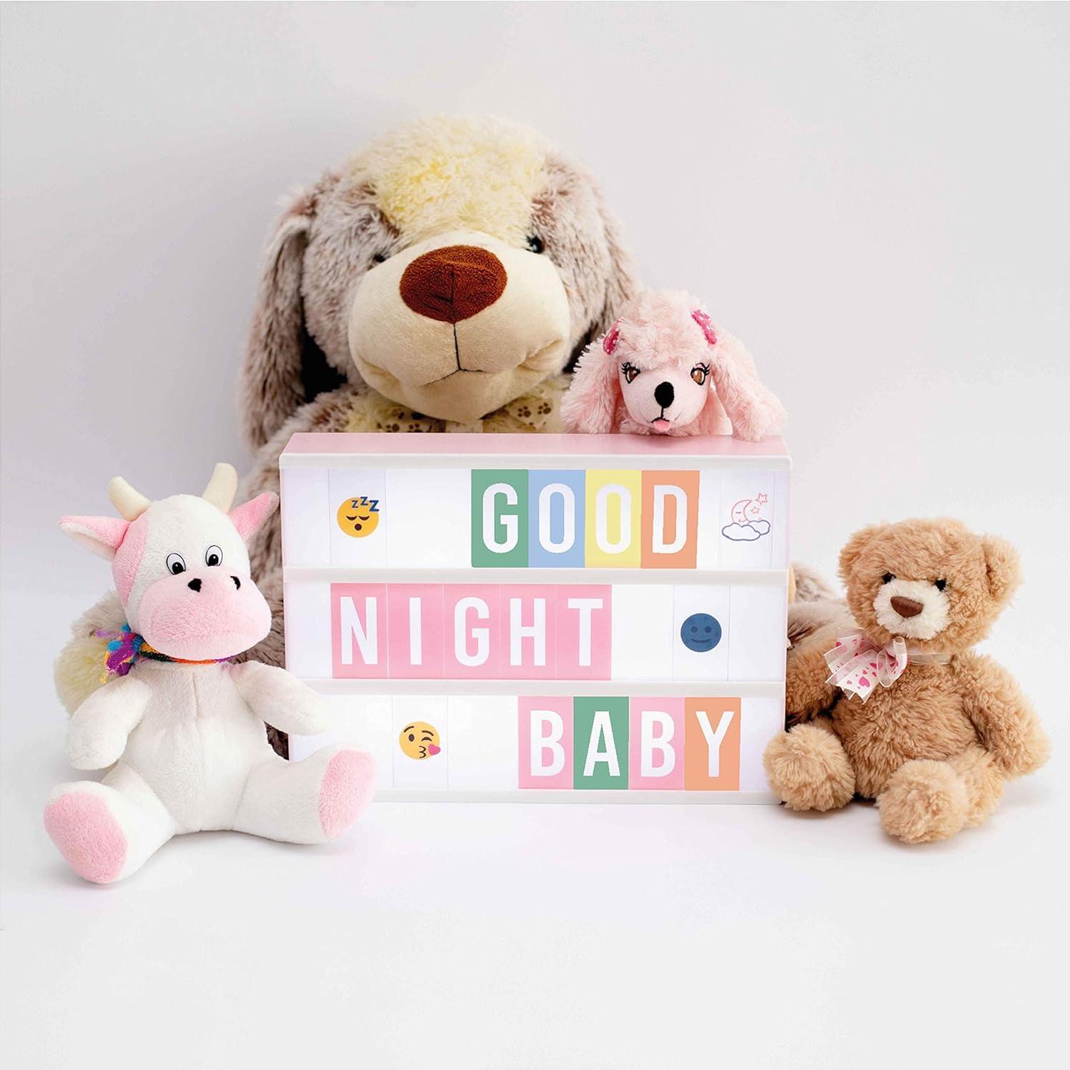Caja de Luz LED Rosa con 400 Letras y Emojis - BONNYCO
