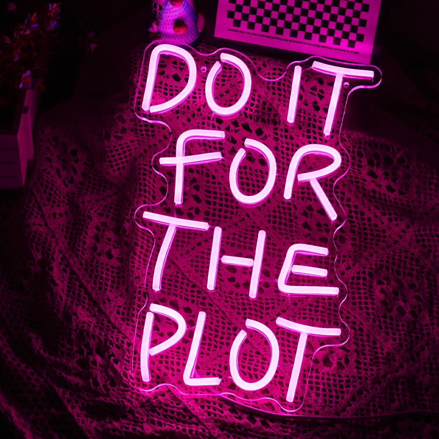 Letrero de Neón Rosa GNVETZLL 41.91x32 cm Luz Regulable USB