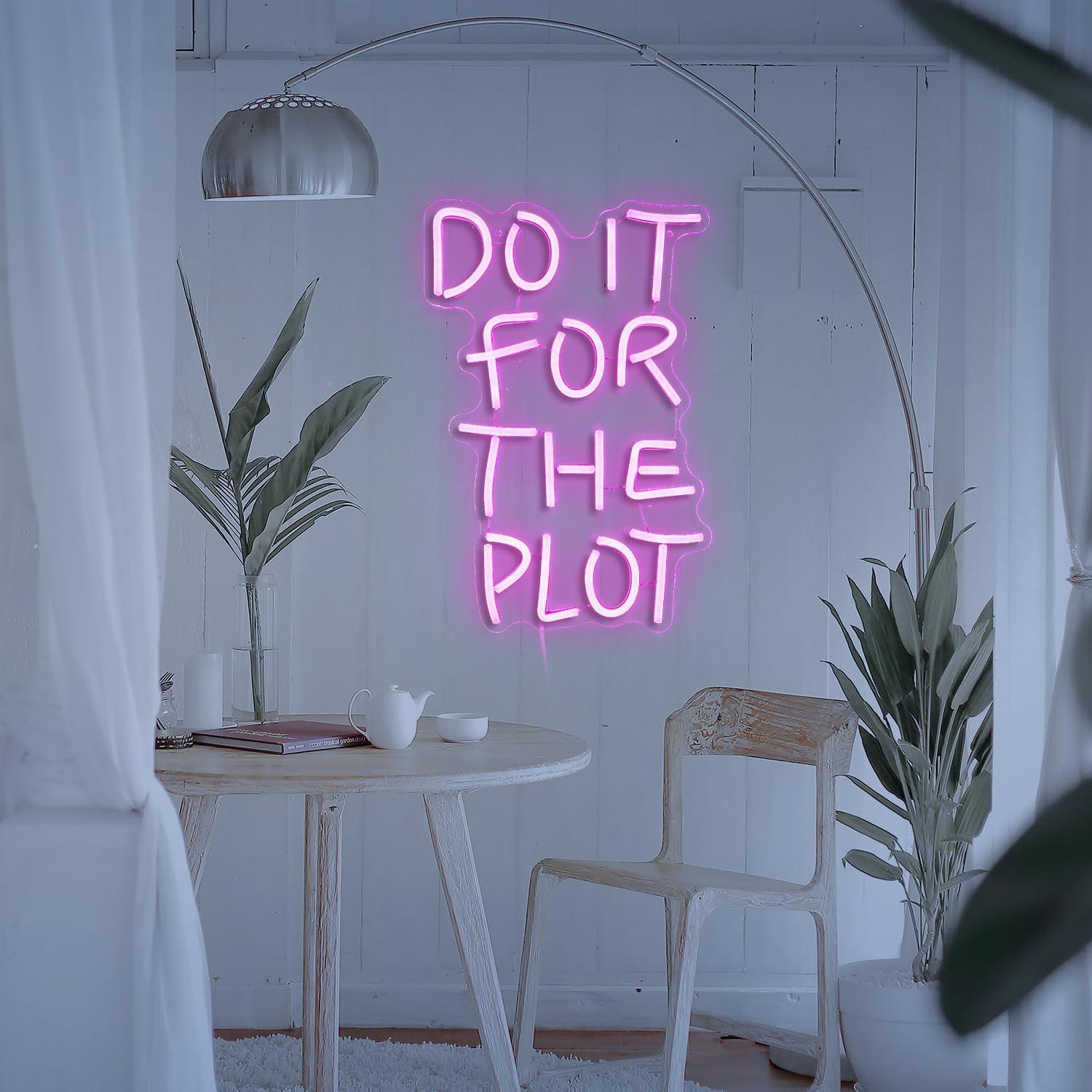 Letrero de Neón Rosa GNVETZLL 41.91x32 cm Luz Regulable USB