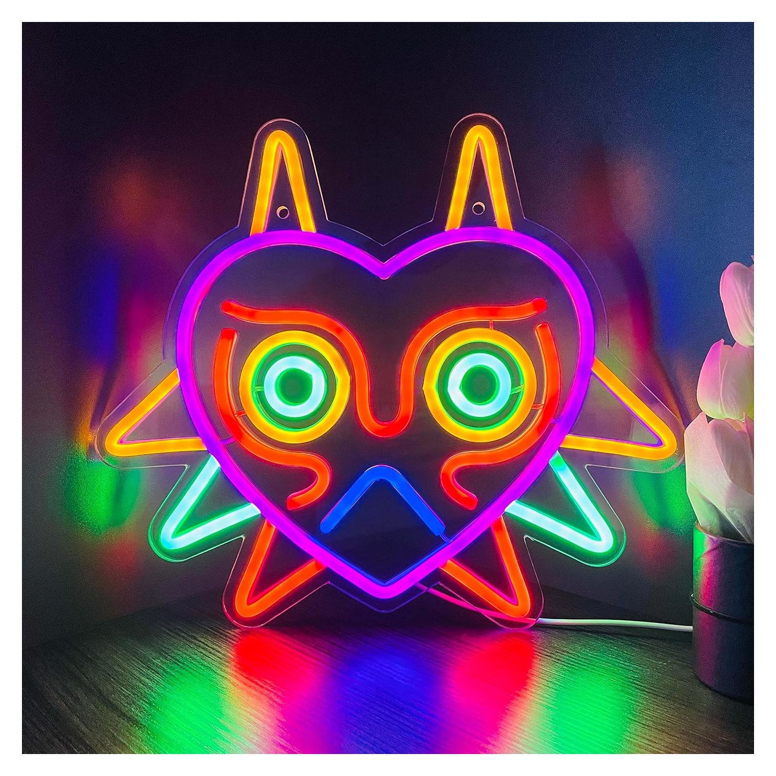Cartel LED Neon Majora's Mask GGK 35.8x31 cm Decoración