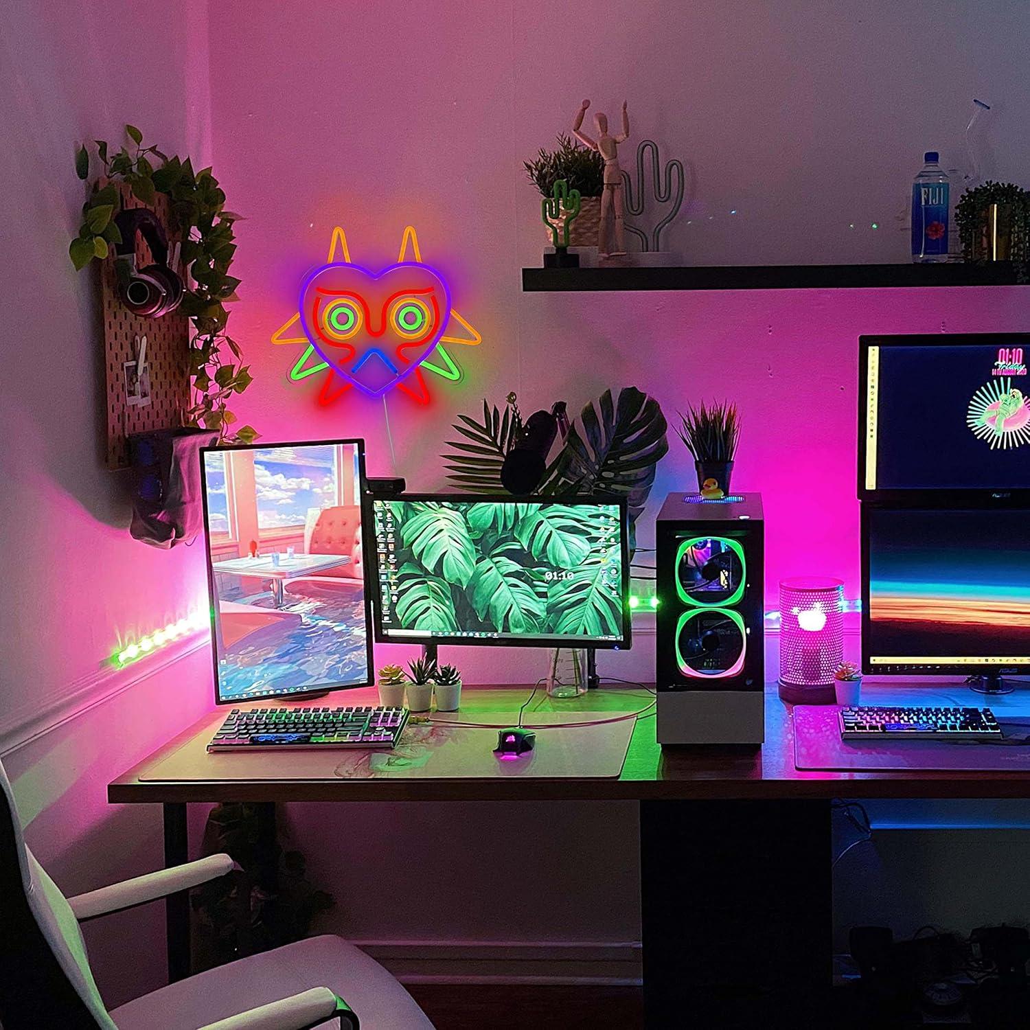 Cartel LED Neon Majora's Mask GGK 35.8x31 cm Decoración