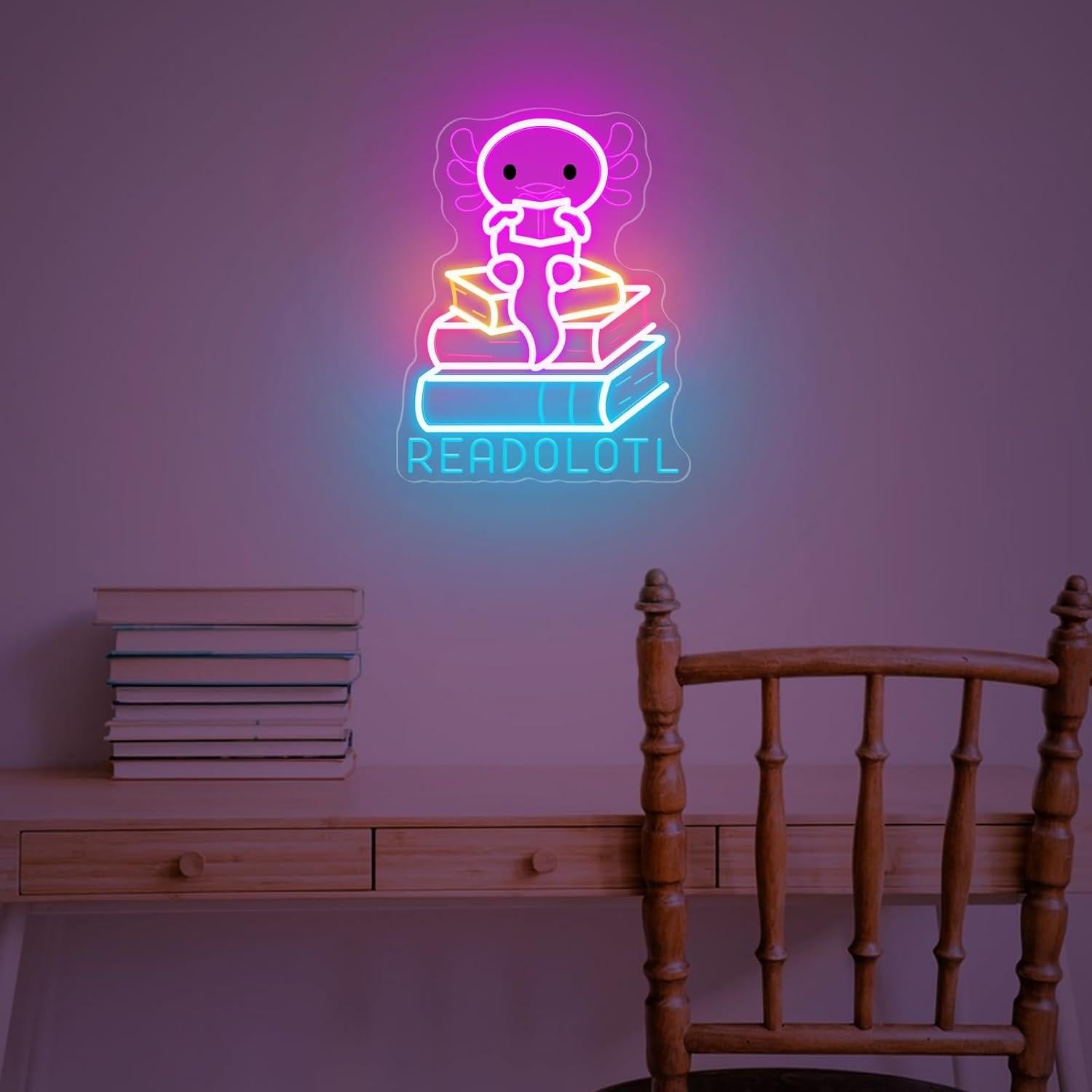 Luz de Neón LED Salamandra Readolotl 38x29 cm USB