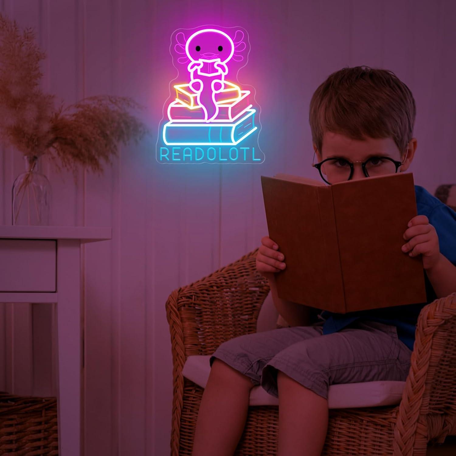 Luz de Neón LED Salamandra Readolotl 38x29 cm USB