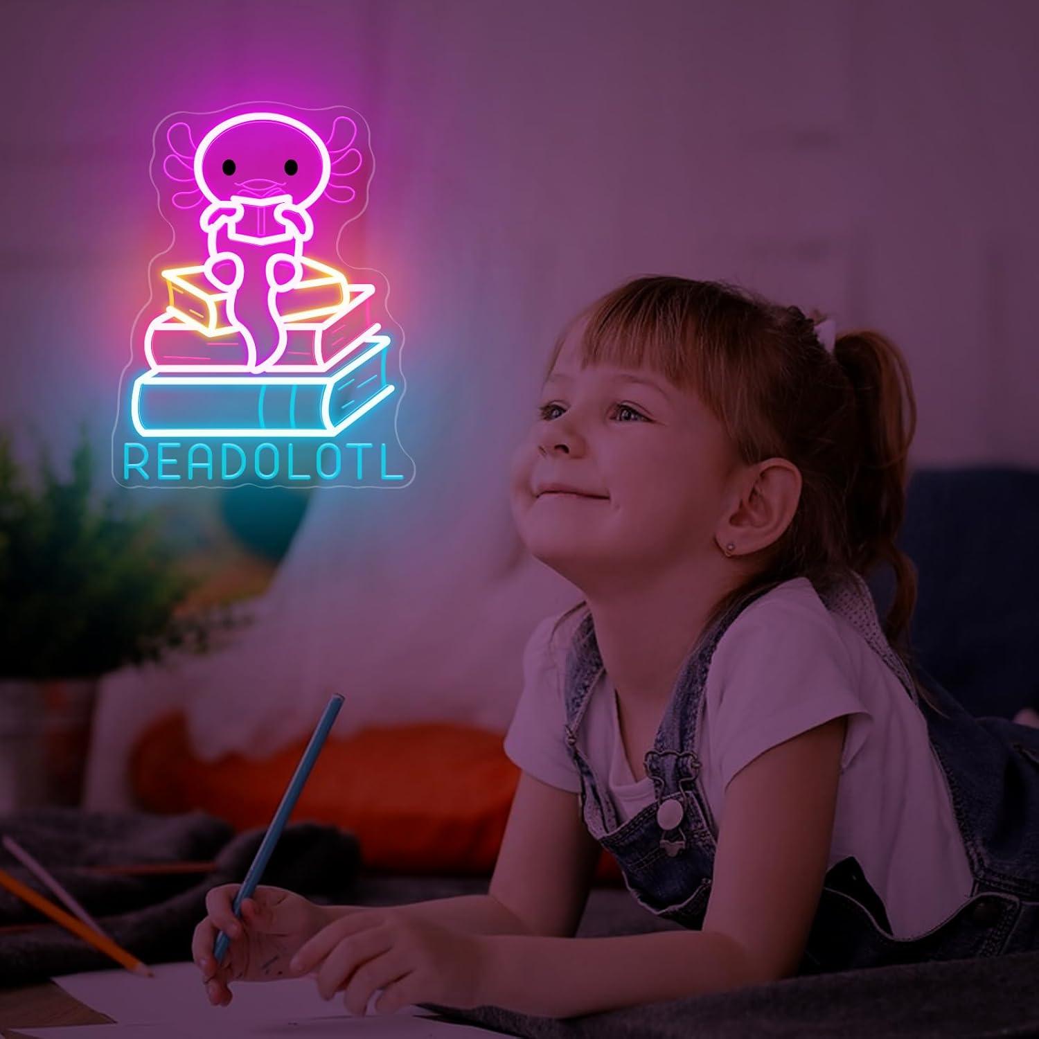 Luz de Neón LED Salamandra Readolotl 38x29 cm USB