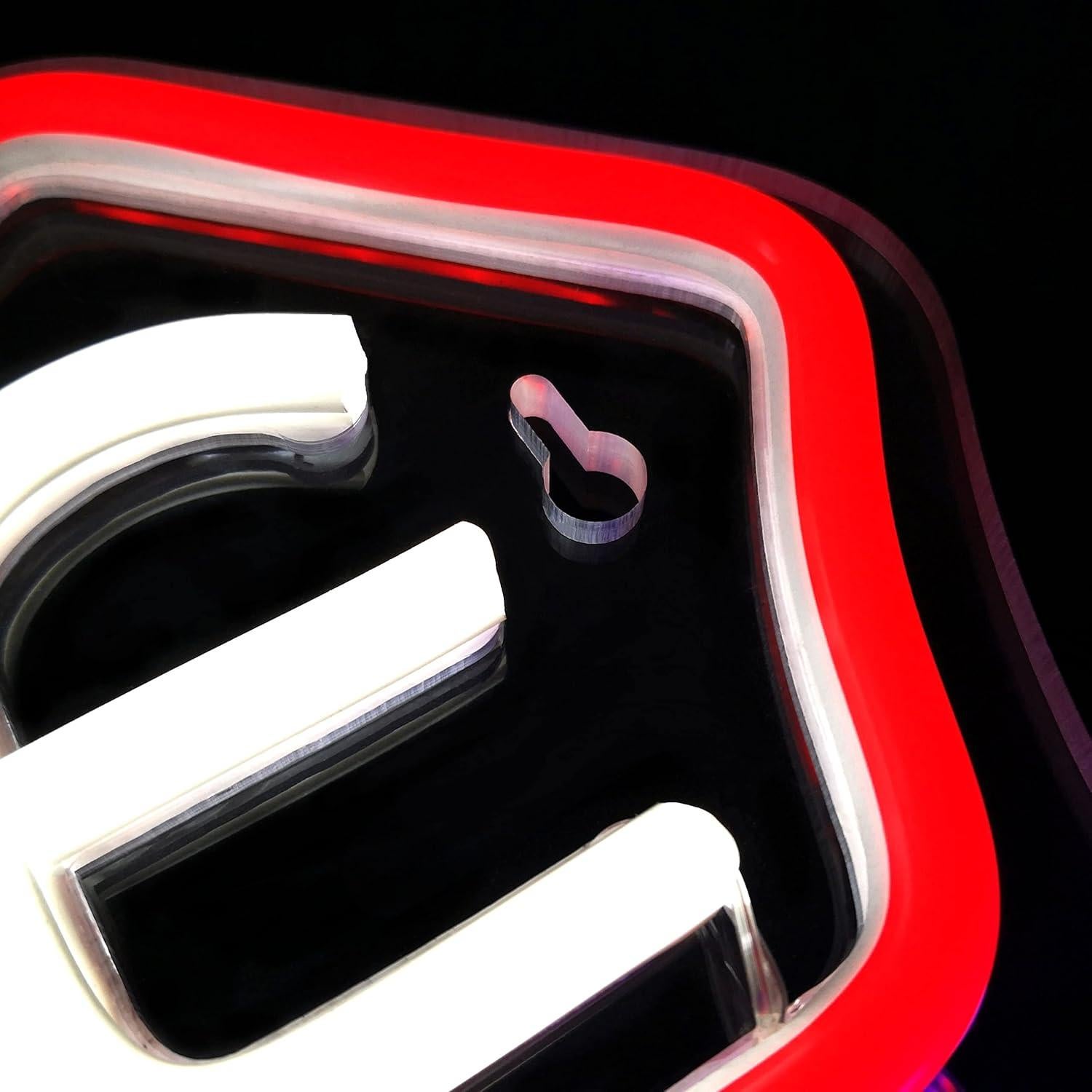 Cartel de Neón Route 66 Heliwey LED 28.7x28.2 cm Decoración