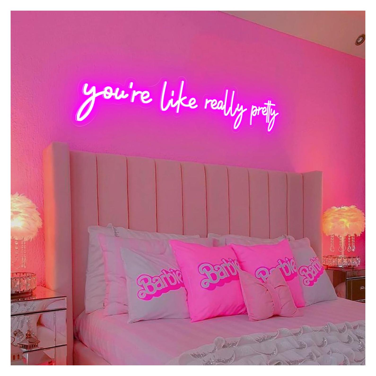 Letrero Neón Eres Realmente Bonita LED 81.28 cm con Control Remoto