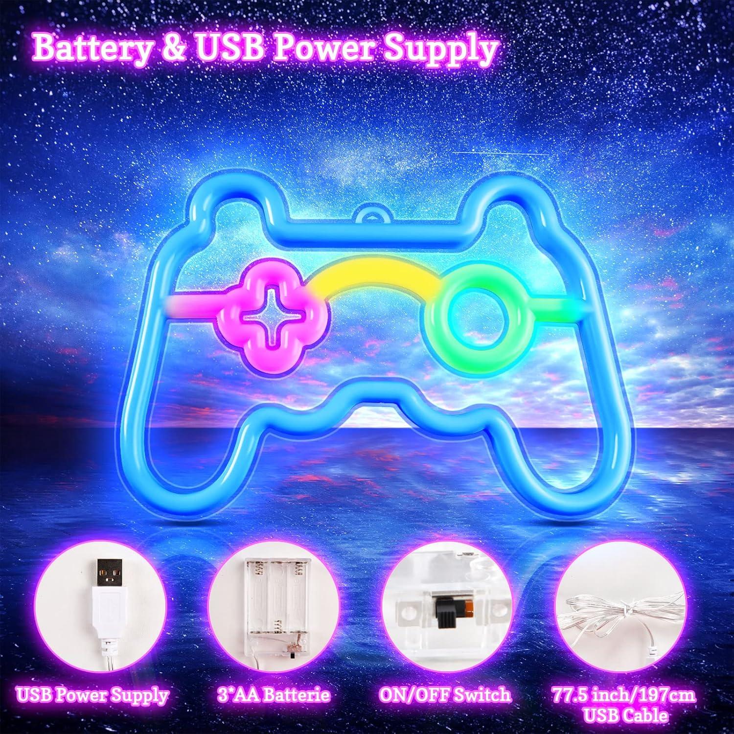 Luz de Neón Gamer Vicloon Controlador de Juego LED USB