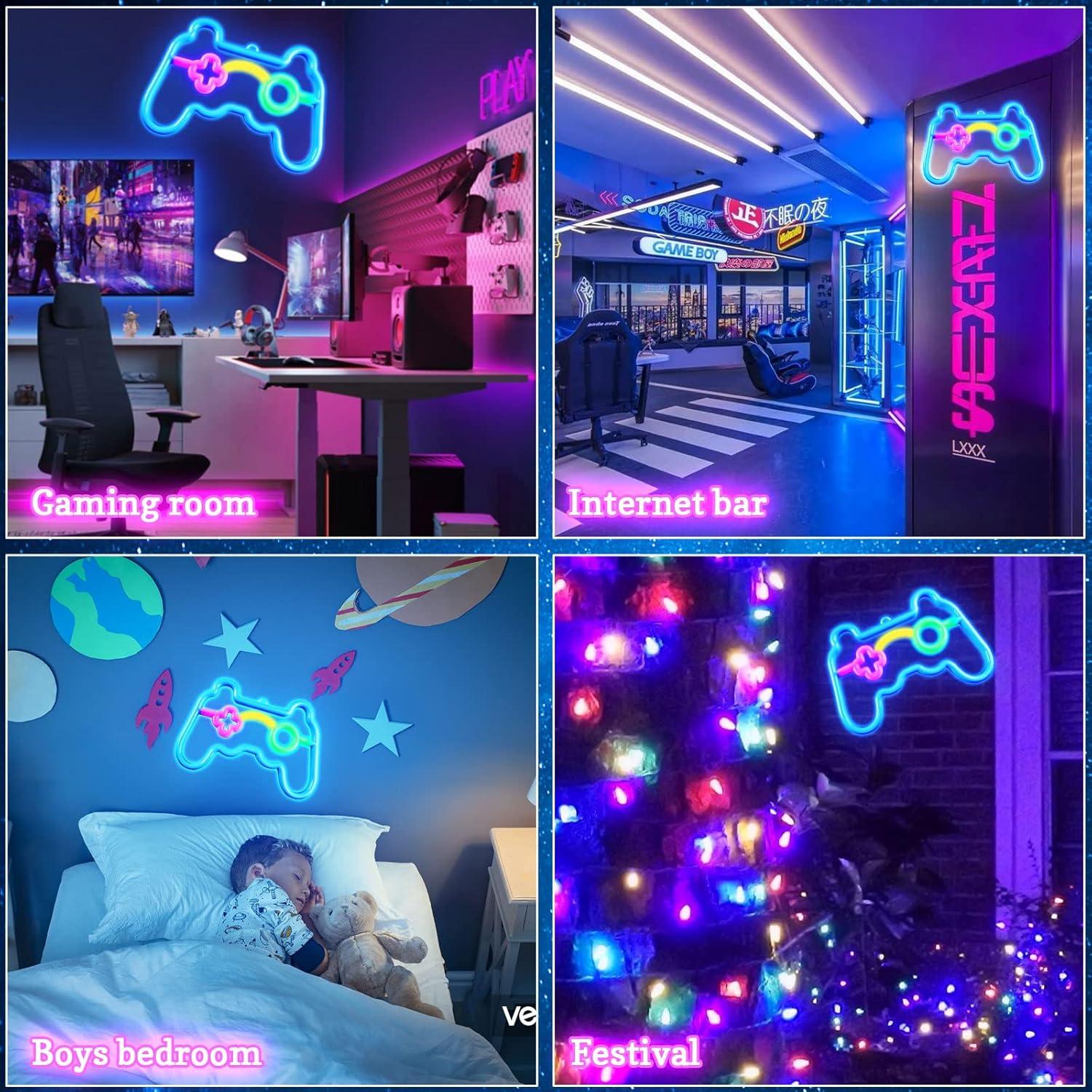 Luz de Neón Gamer Vicloon Controlador de Juego LED USB