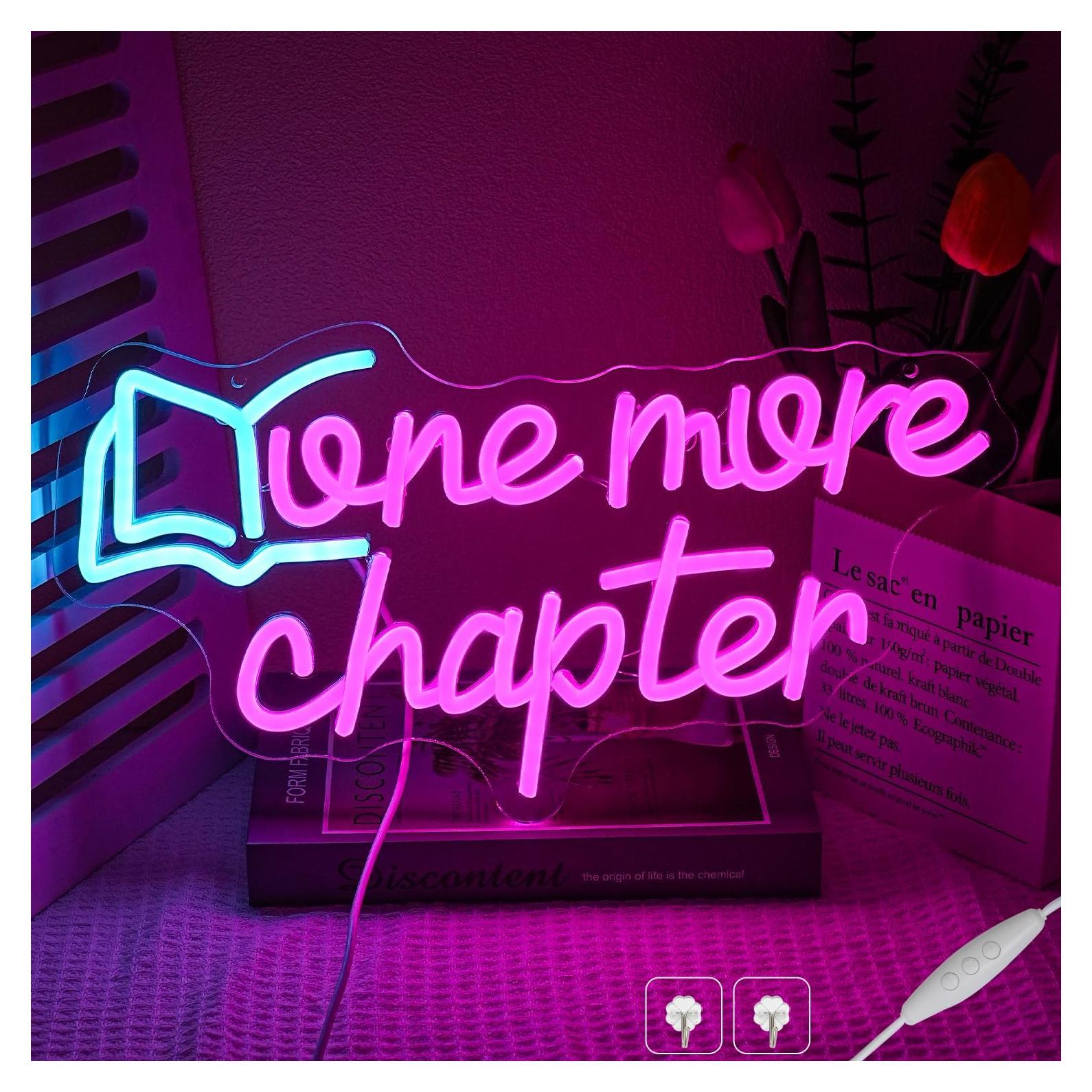 Letrero Neón Un Capítulo Más LED para Decoración de Pared 61x13 cm