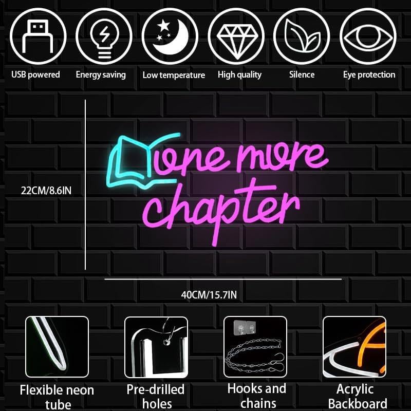 Letrero Neón Un Capítulo Más LED para Decoración de Pared 61x13 cm
