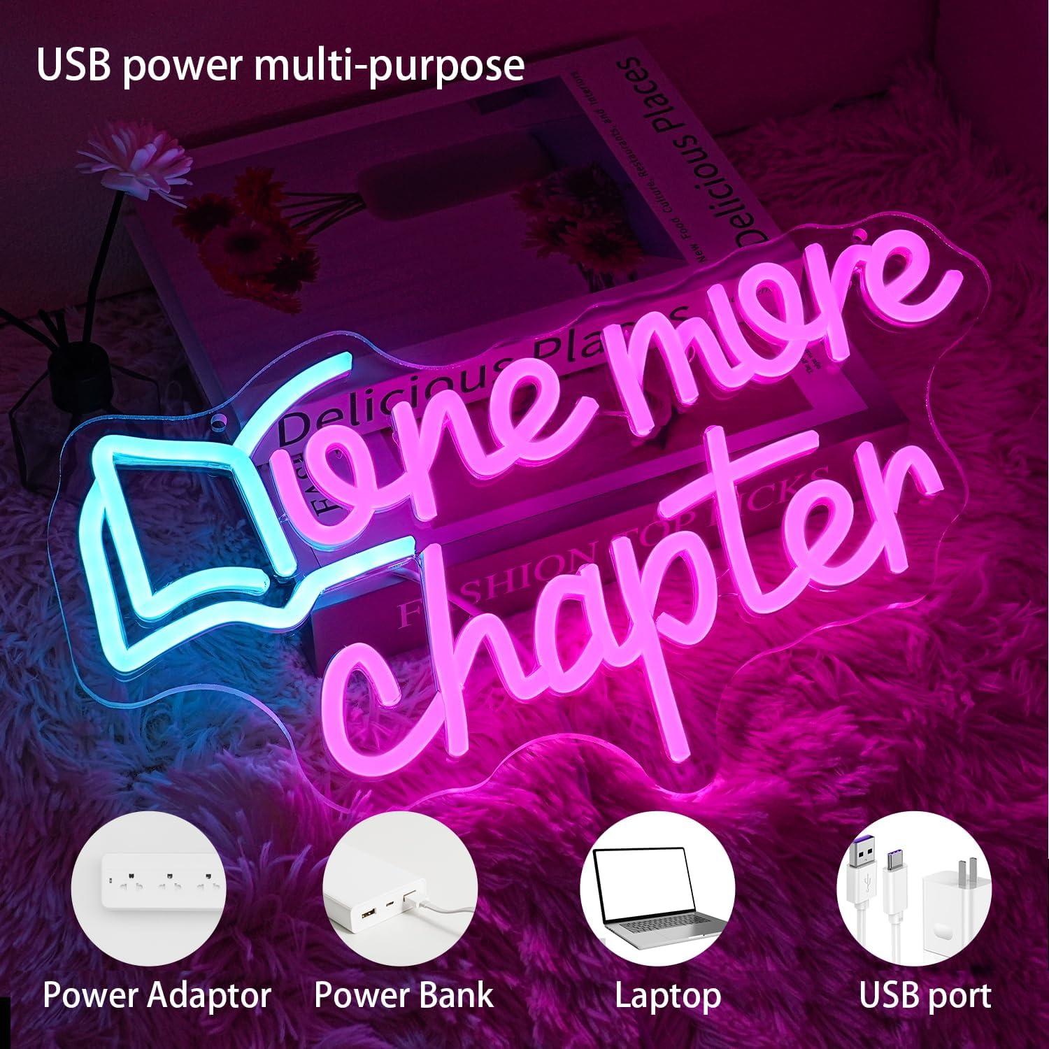 Letrero Neón Un Capítulo Más LED para Decoración de Pared 61x13 cm