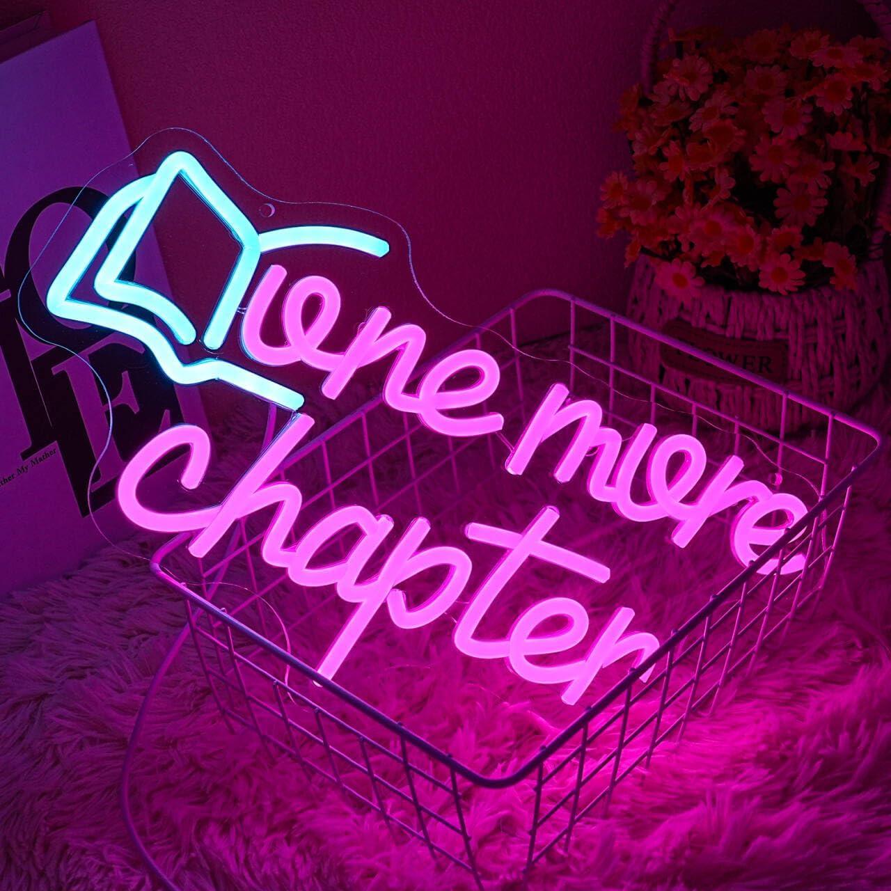 Letrero Neón Un Capítulo Más LED para Decoración de Pared 61x13 cm